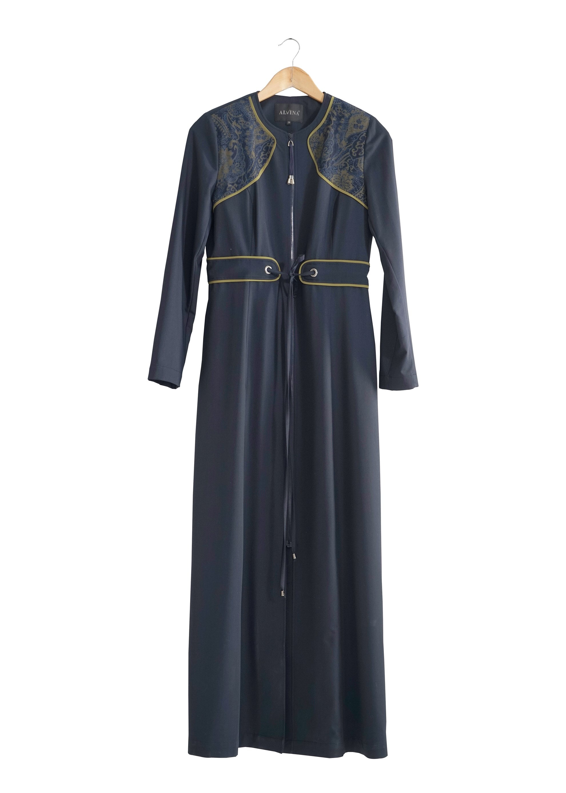 Tesettür giyim LACİVERT BELİ BAĞCIKLI TESETTÜR PARDESÜ 1769