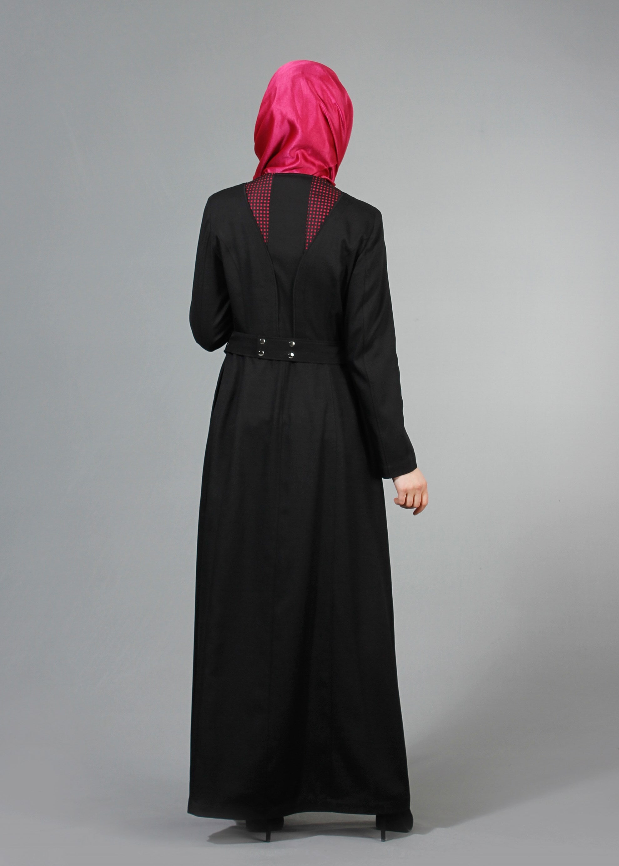 Tesettür giyim SİYAH 1773 New Shine Tesettür Pardesü  40/48 TEK38