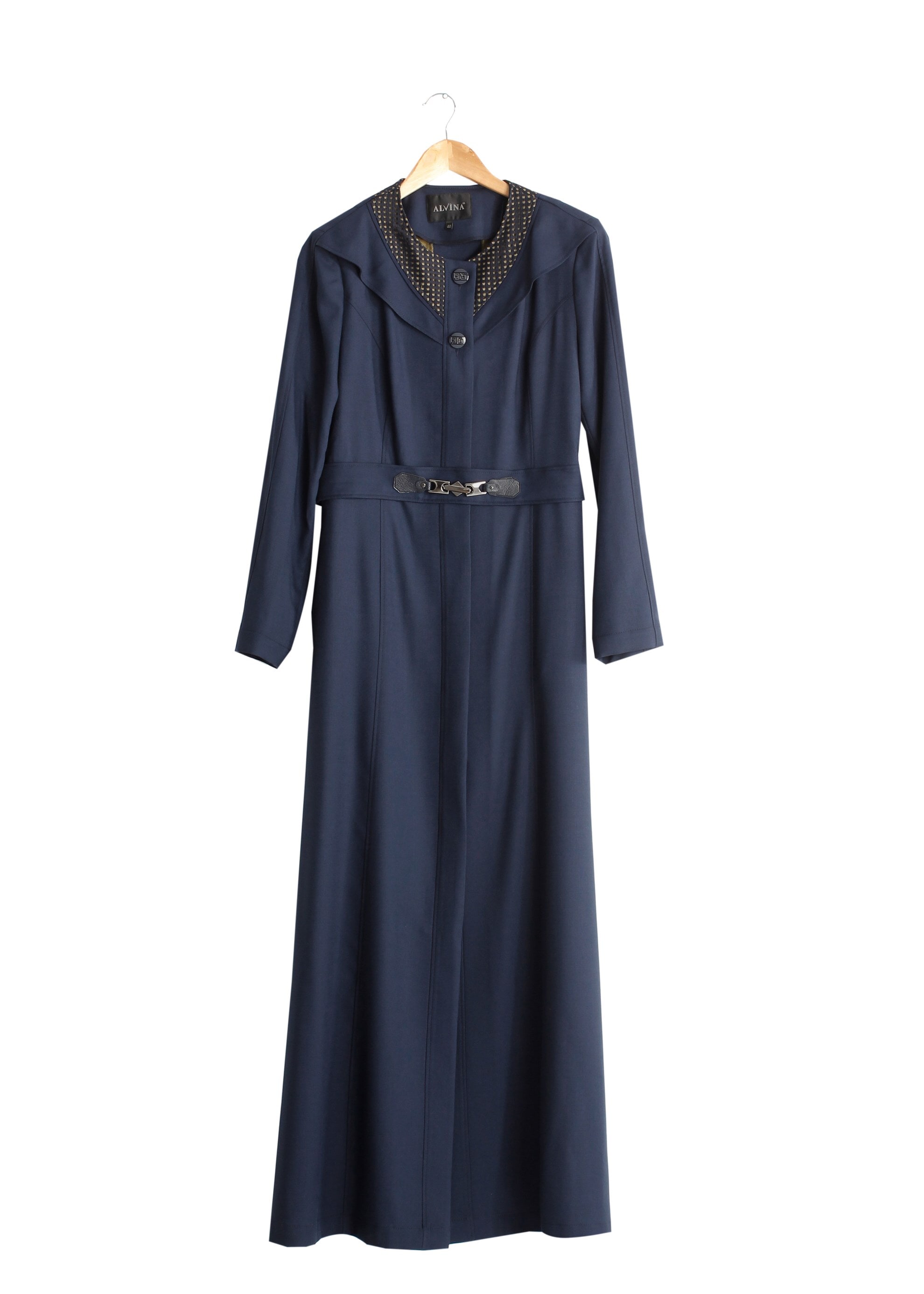 Tesettür giyim LACİVERT 1773 New Shine Tesettür Pardesü  40/48 TEK38