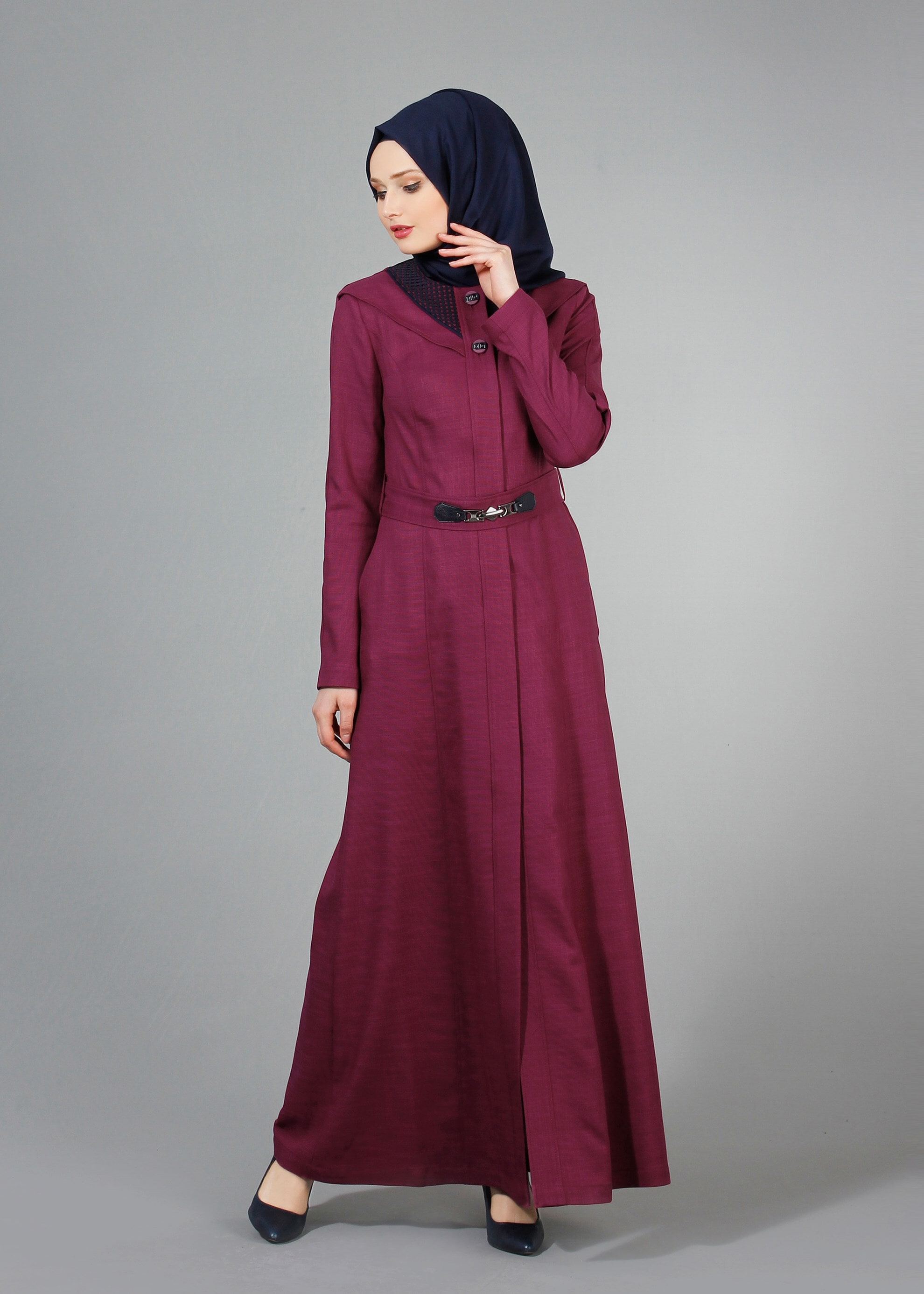 Tesettür giyim MOR 1773 New Shine Tesettür Pardesü  40/48 TEK38