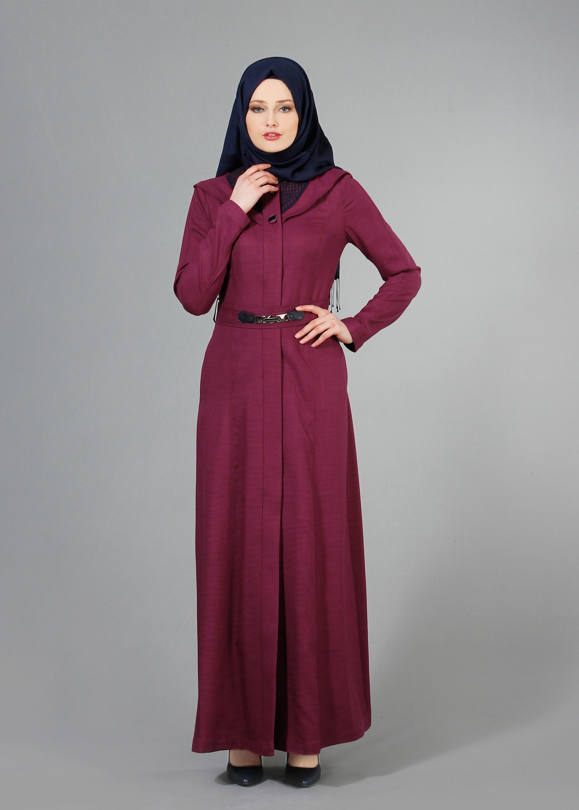 Tesettür giyim MOR 1773 New Shine Tesettür Pardesü  40/48 TEK38