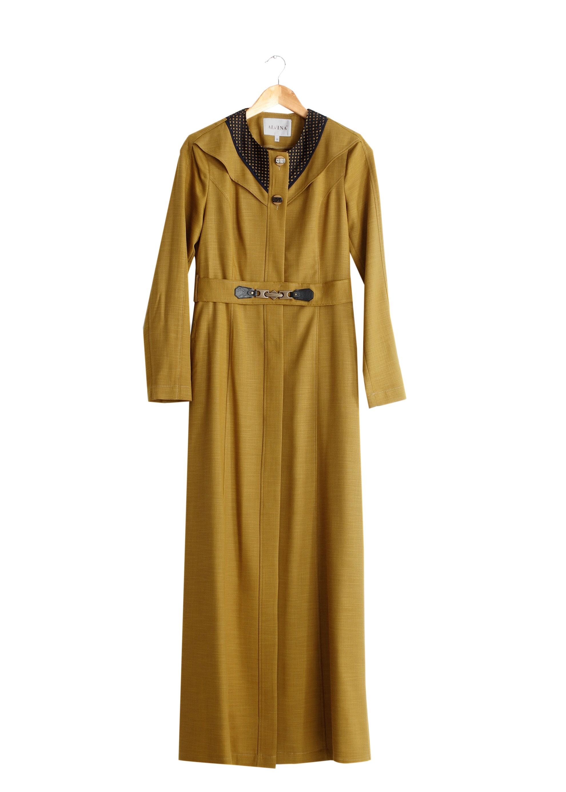 Tesettür giyim YEŞİL 1773 New Shine Tesettür Pardesü  40/48 TEK38