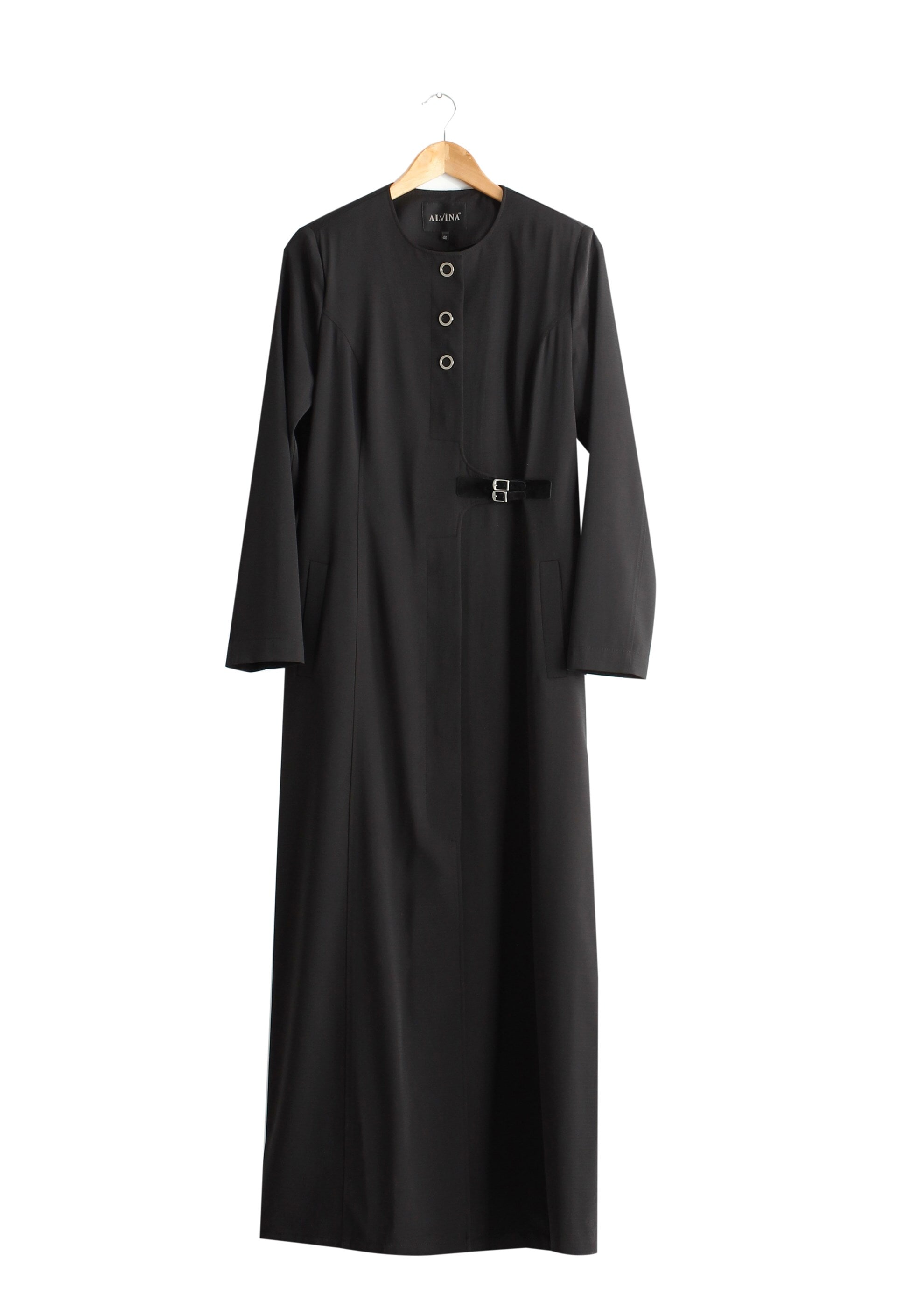 Tesettür giyim SİYAH 1774 Ferda Tesettür 55539 Pardesü 40/48 TEK38