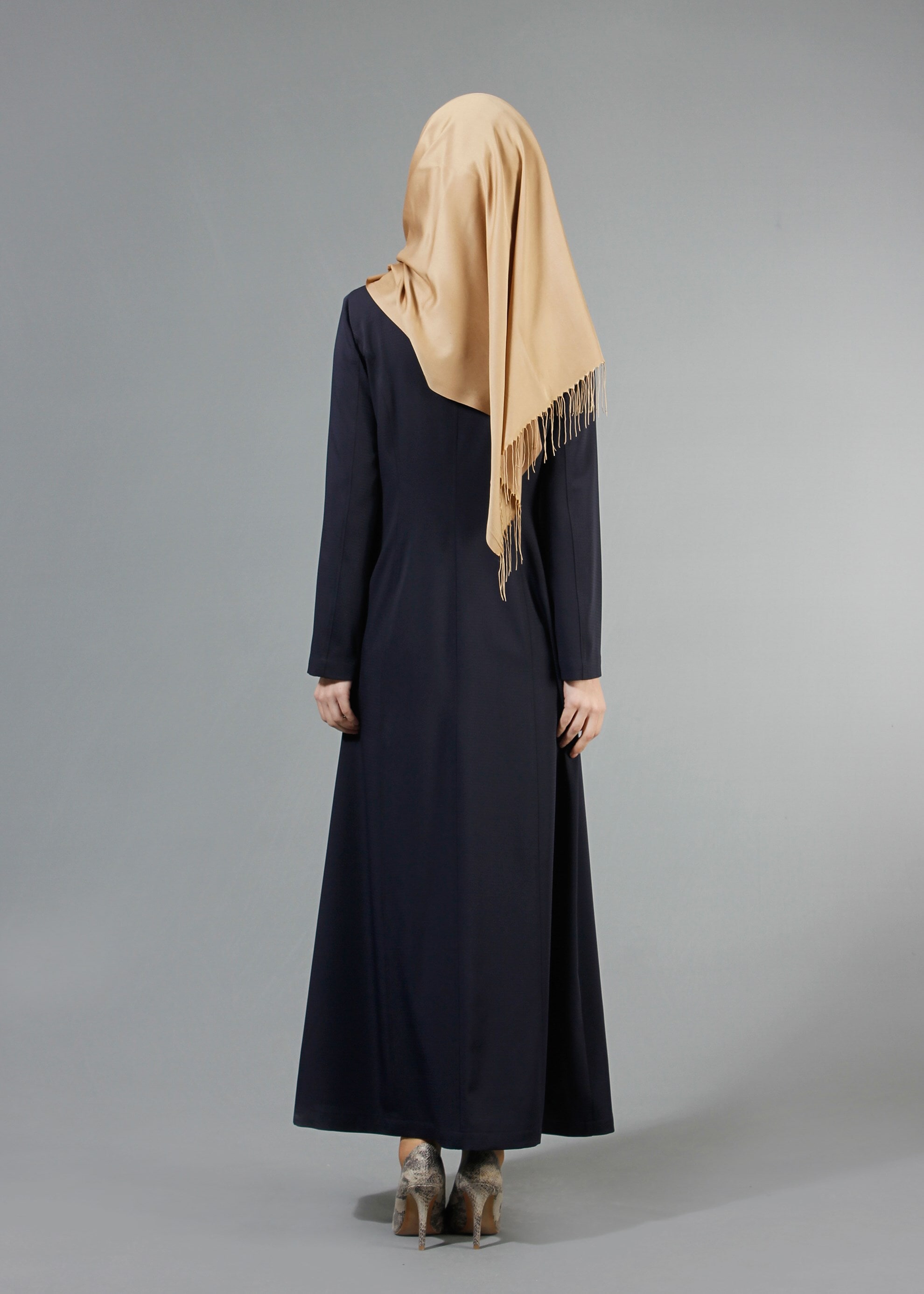 Tesettür giyim LACİVERT 1774 Ferda Tesettür 55539 Pardesü 40/48 TEK38