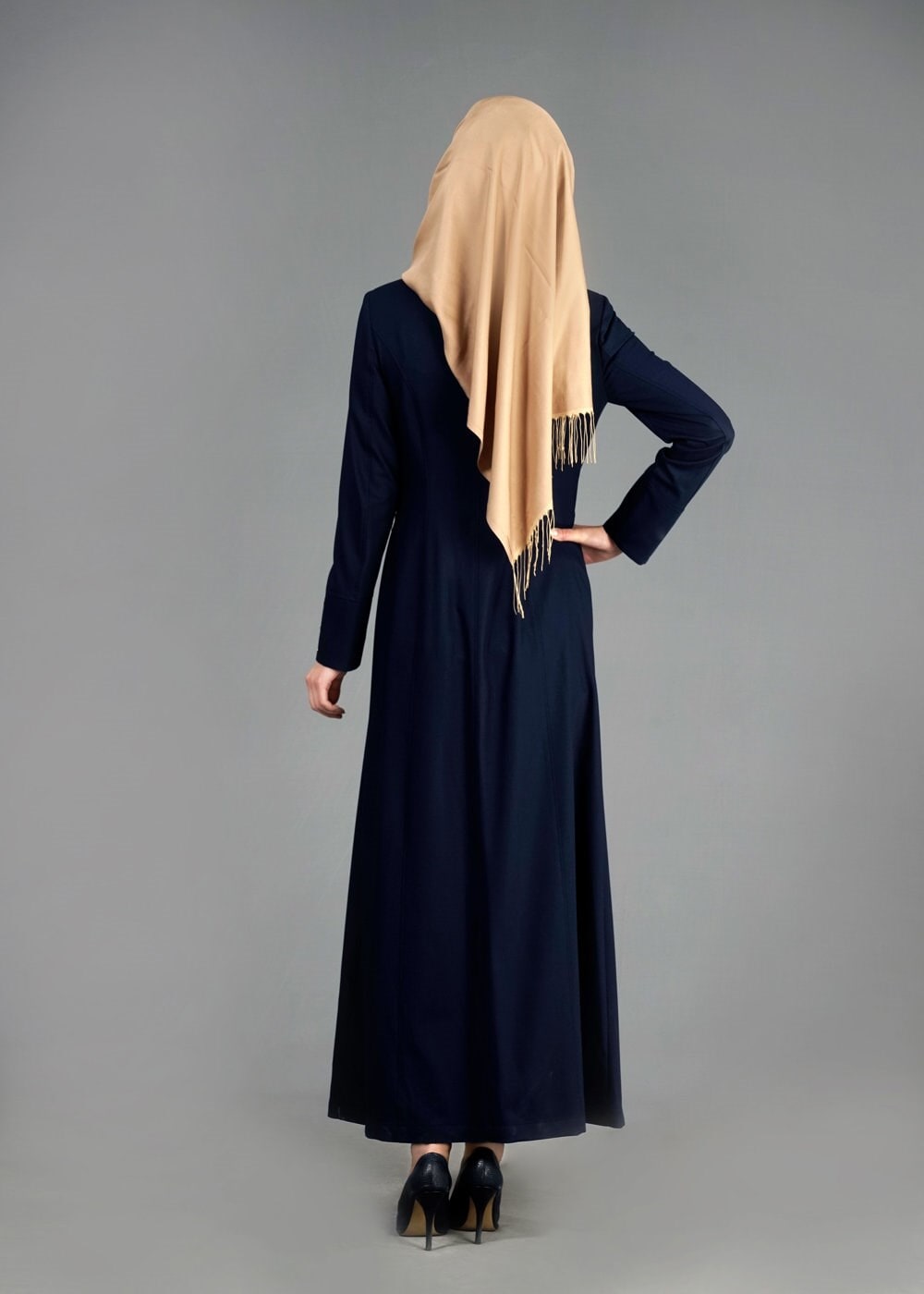 Tesettür giyim LACİVERT 1775 Deborah Tesettür Pardesü 38/46 TEK40
