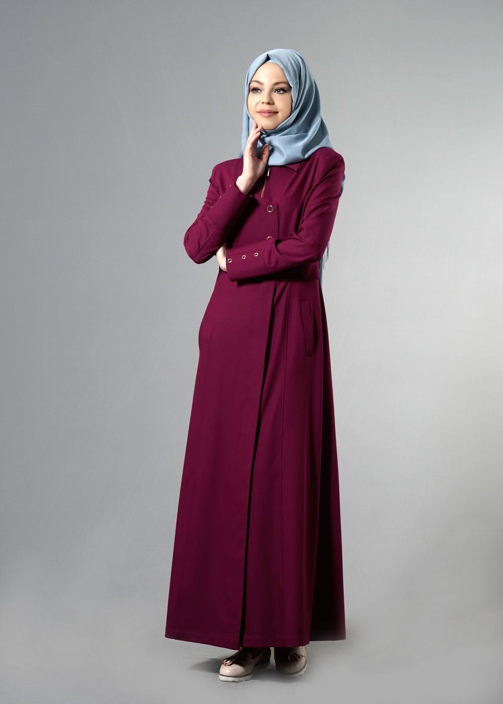 Tesettür giyim MOR 1775 Deborah Tesettür Pardesü 38/46 TEK40