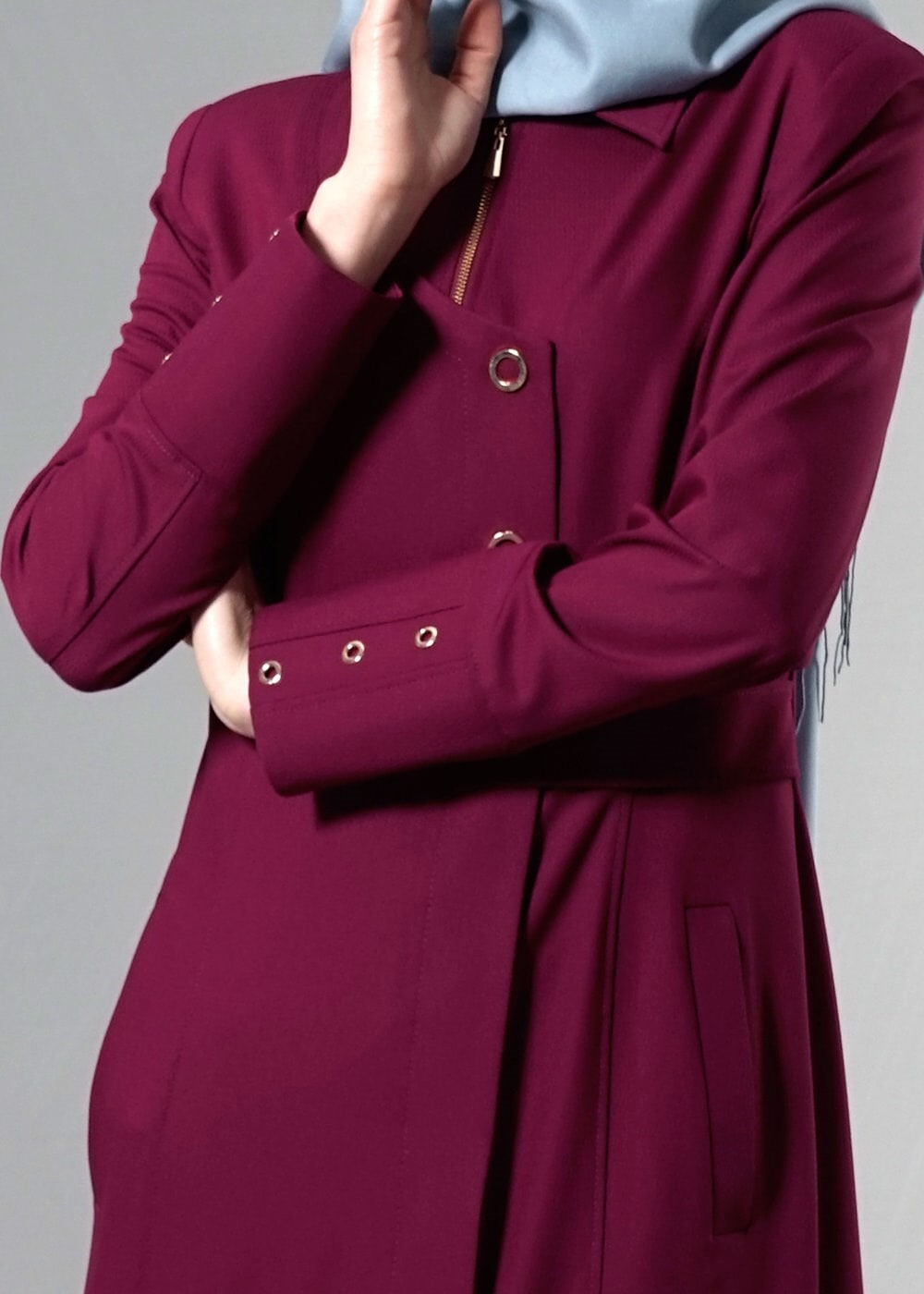 Tesettür giyim MOR 1775 Deborah Tesettür Pardesü 38/46 TEK40