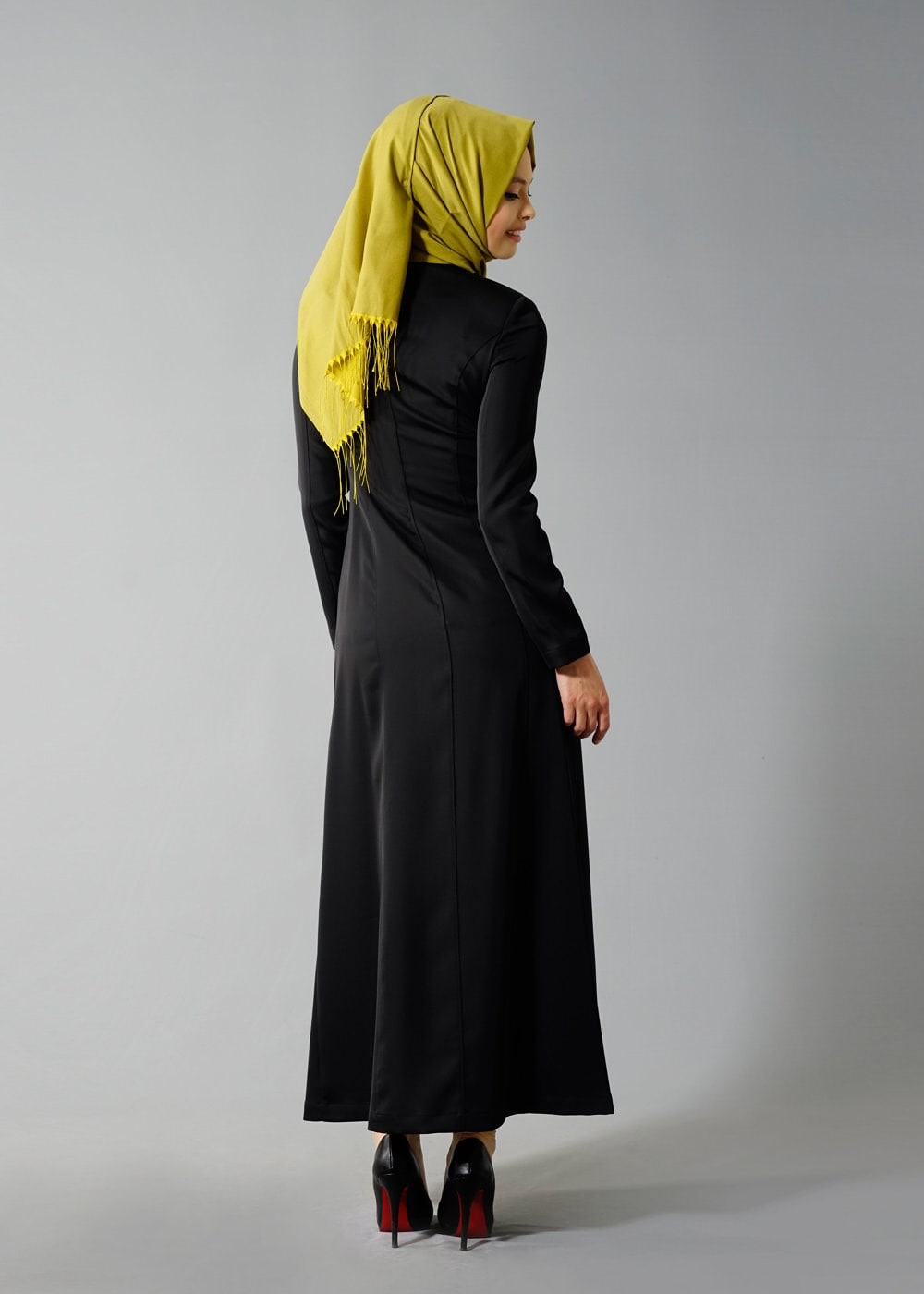 Tesettür giyim SİYAH 1776 Elite Tesettür 11620 Pardesü 38/46 TEK40