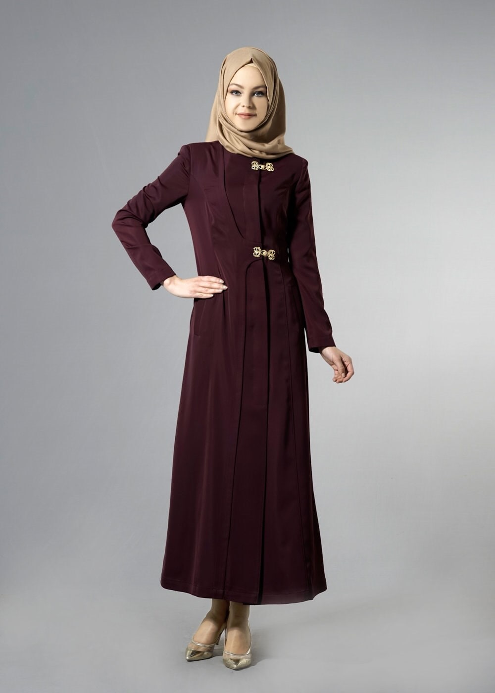 Tesettür giyim MOR 1776 Elite Tesettür 11620 Pardesü 38/46 TEK40