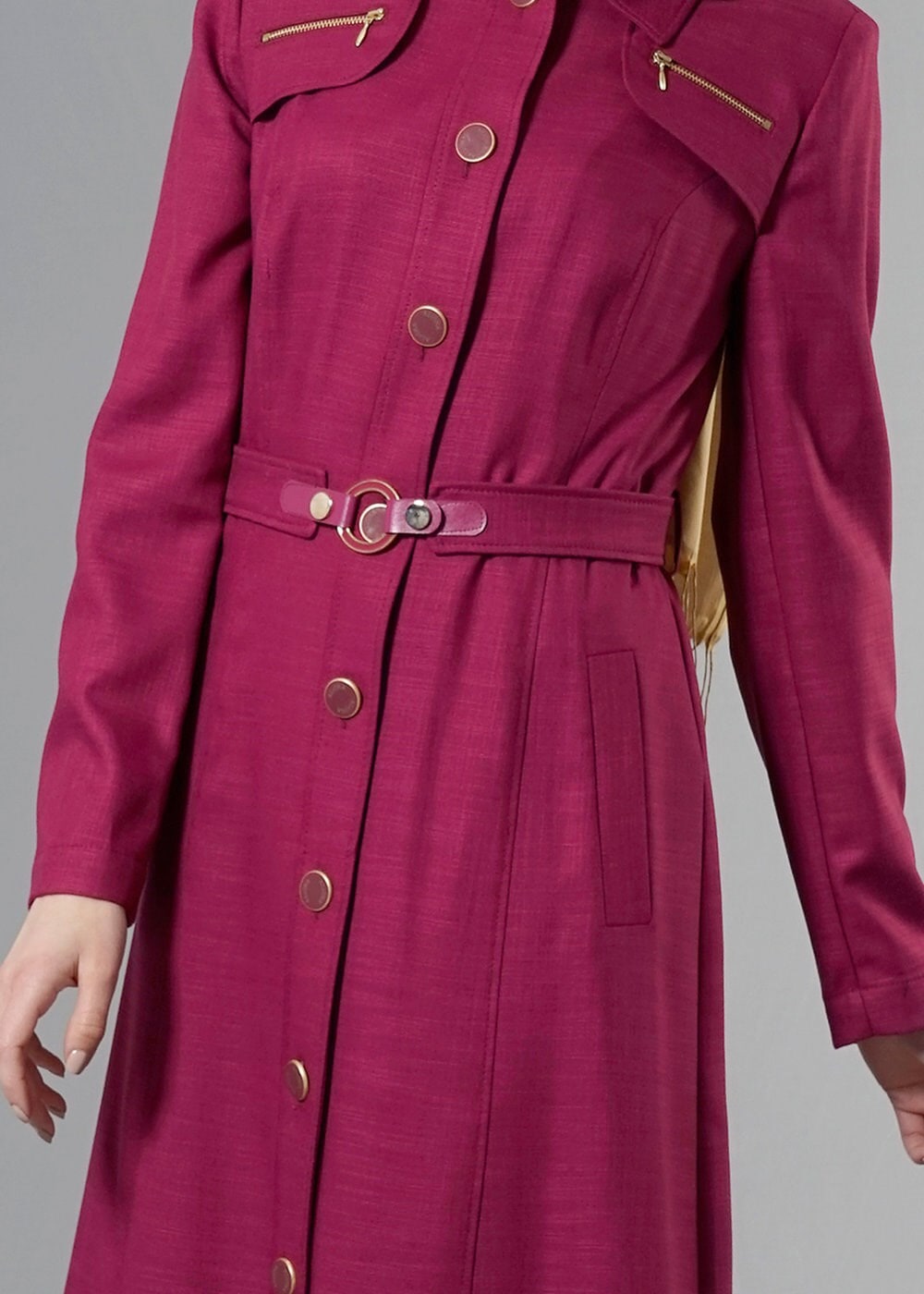 Tesettür giyim MOR 1780 New Shine Tesettür Pardesü 38/46 TEK40