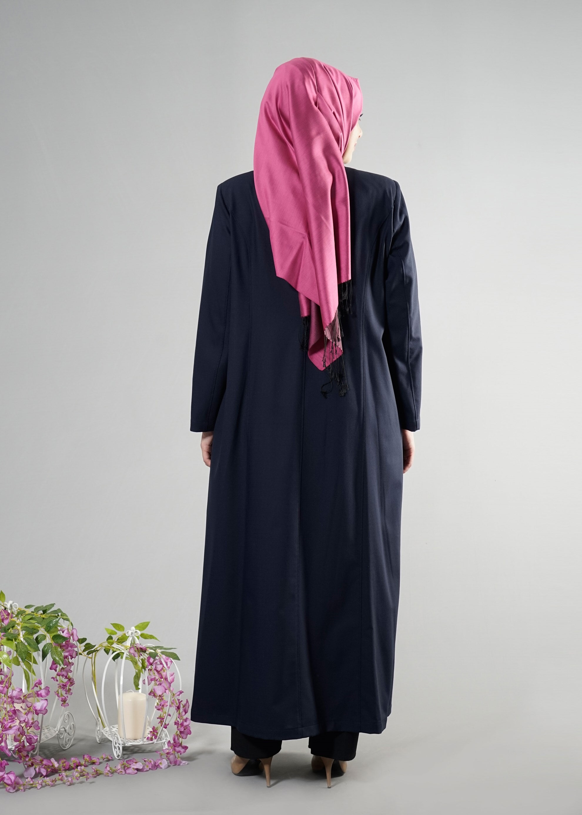 Tesettür giyim LACİVERT 1797 Deborah Tesettür Pardesü 46/52 TEK44