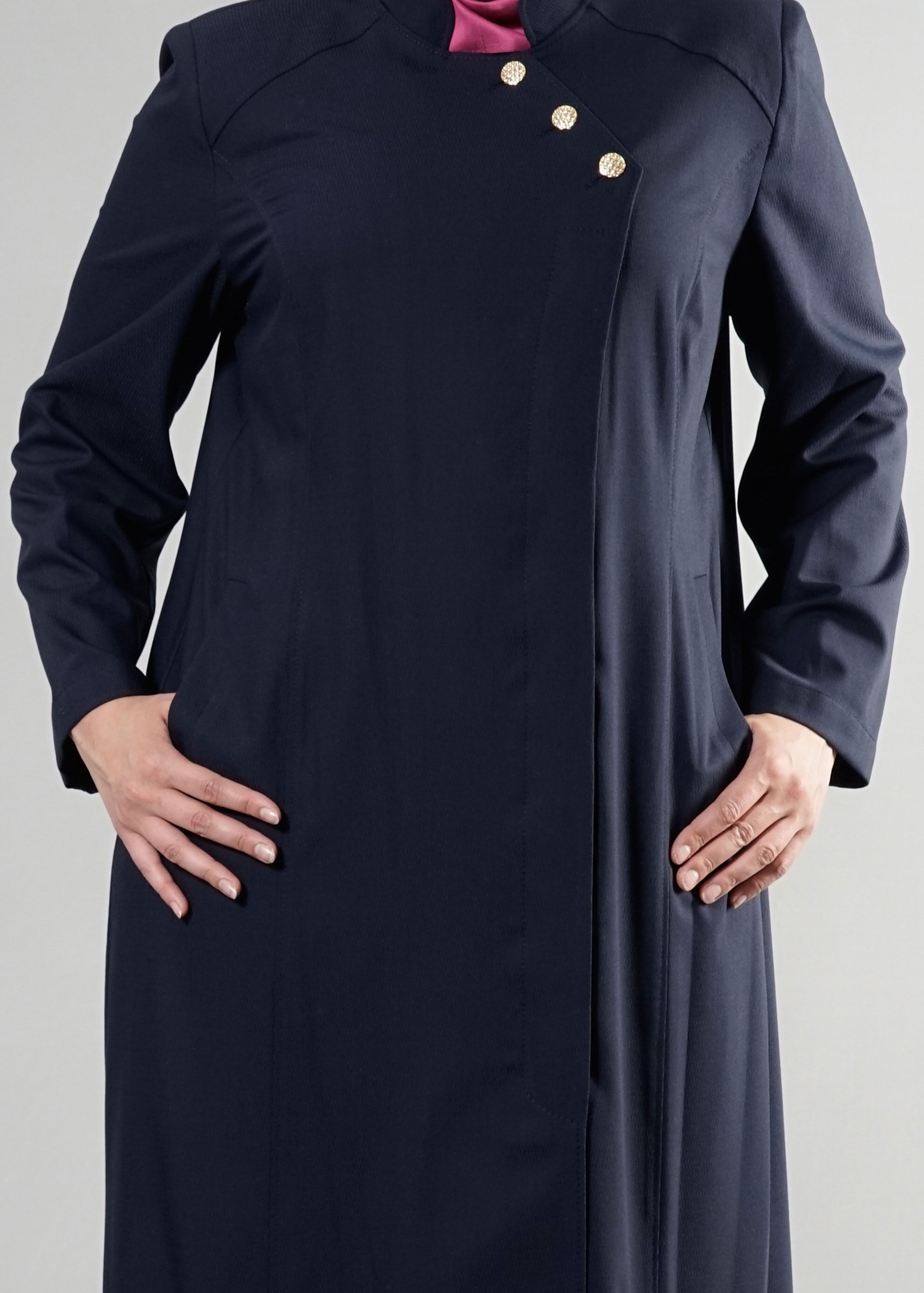 Tesettür giyim LACİVERT 1797 Deborah Tesettür Pardesü 46/52 TEK44