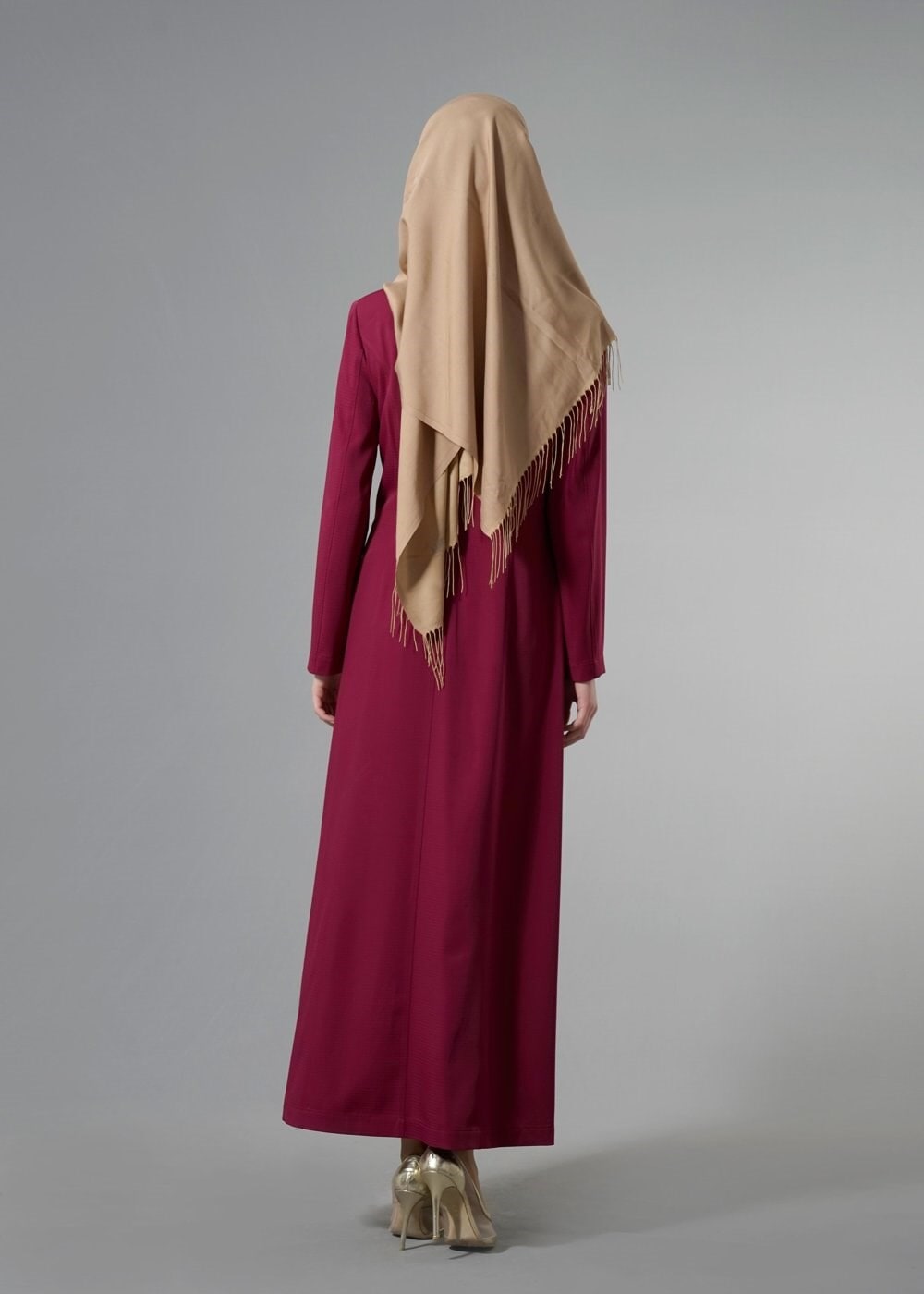 Tesettür giyim MÜRDÜM CEPLİ TESETTÜR PARDESÜ 1809