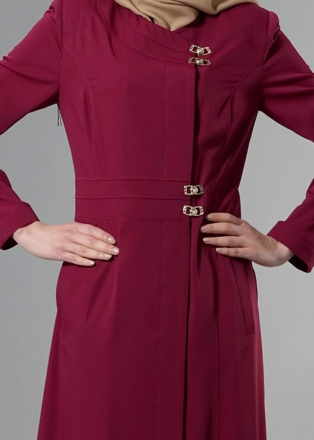 Tesettür giyim MÜRDÜM CEPLİ TESETTÜR PARDESÜ 1809