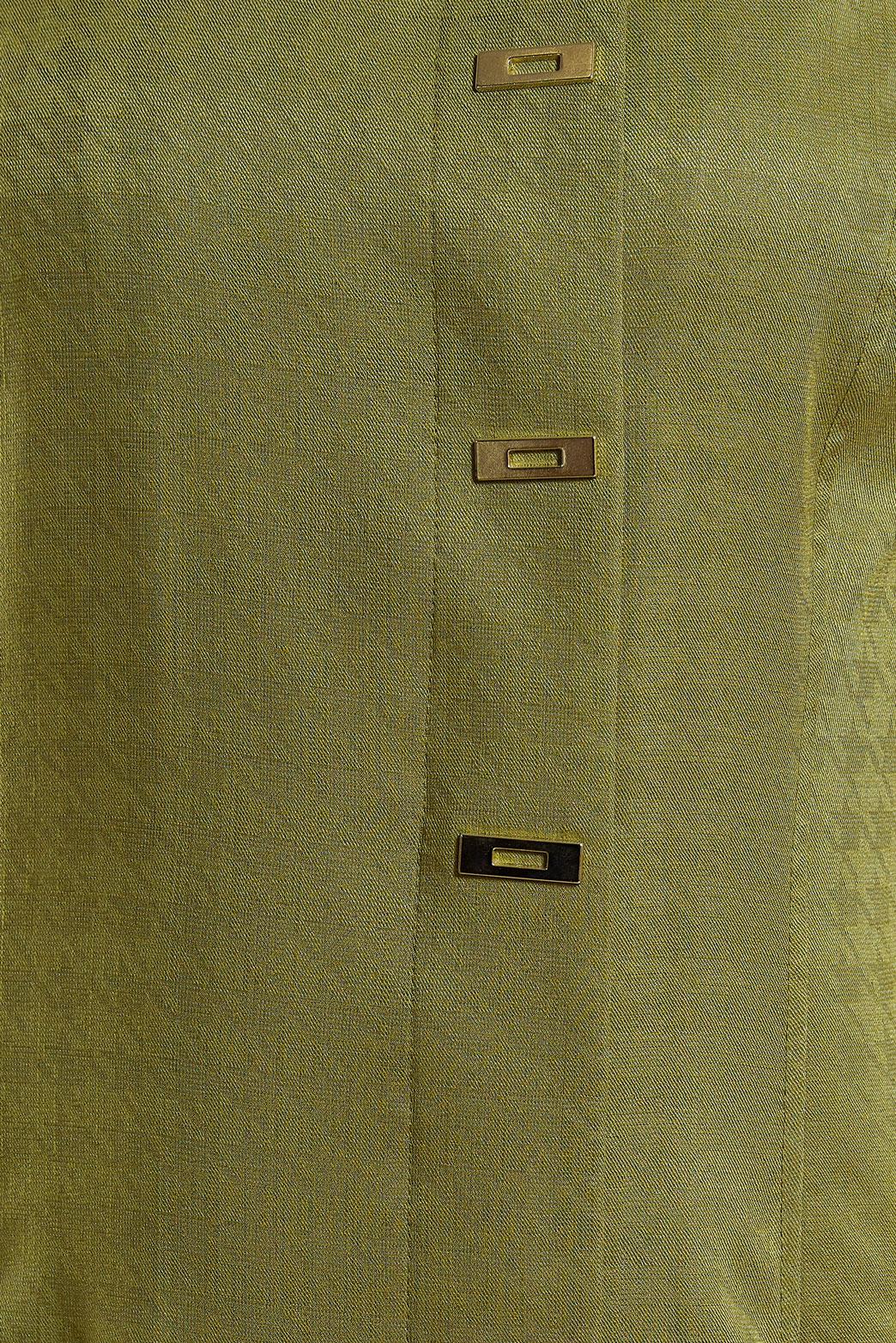 Tesettür giyim HAKİ GÖMLEK YAKA PARDESÜ 1812