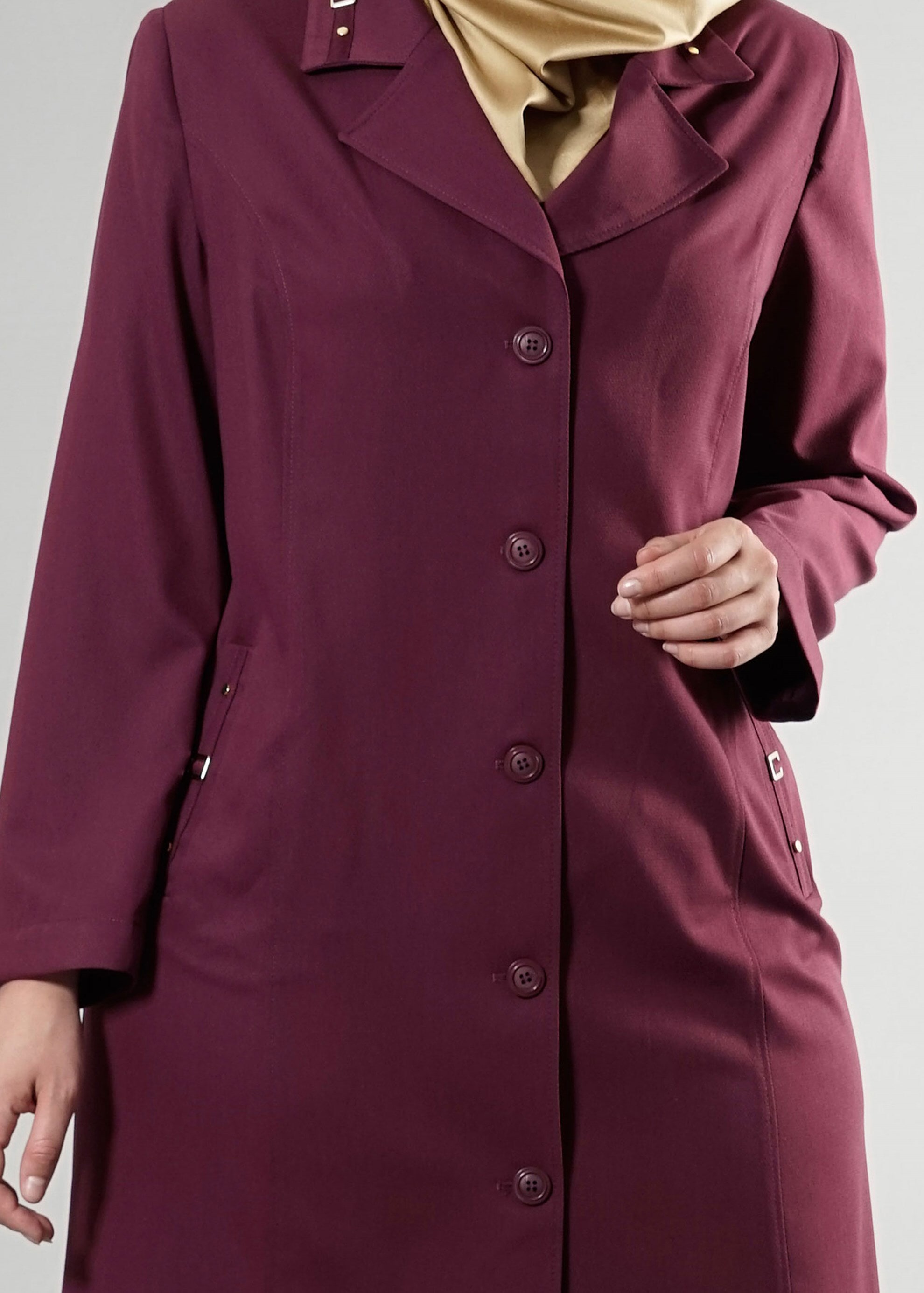 Tesettür giyim MÜRDÜM 1817 İnessa Tesettür 43513 Pardesü 46/54 TEK48