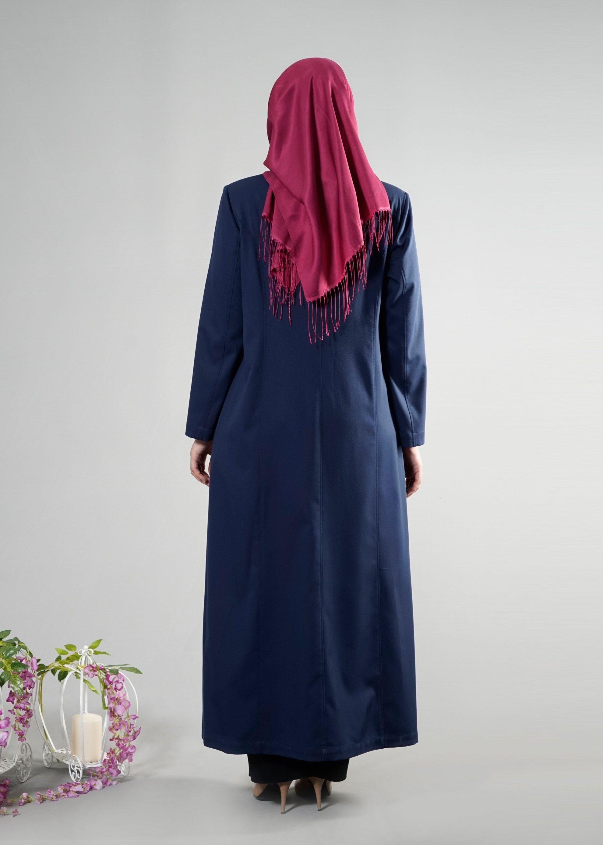 Tesettür giyim LACİVERT 1817 İnessa Tesettür 43513 Pardesü 46/54 TEK48