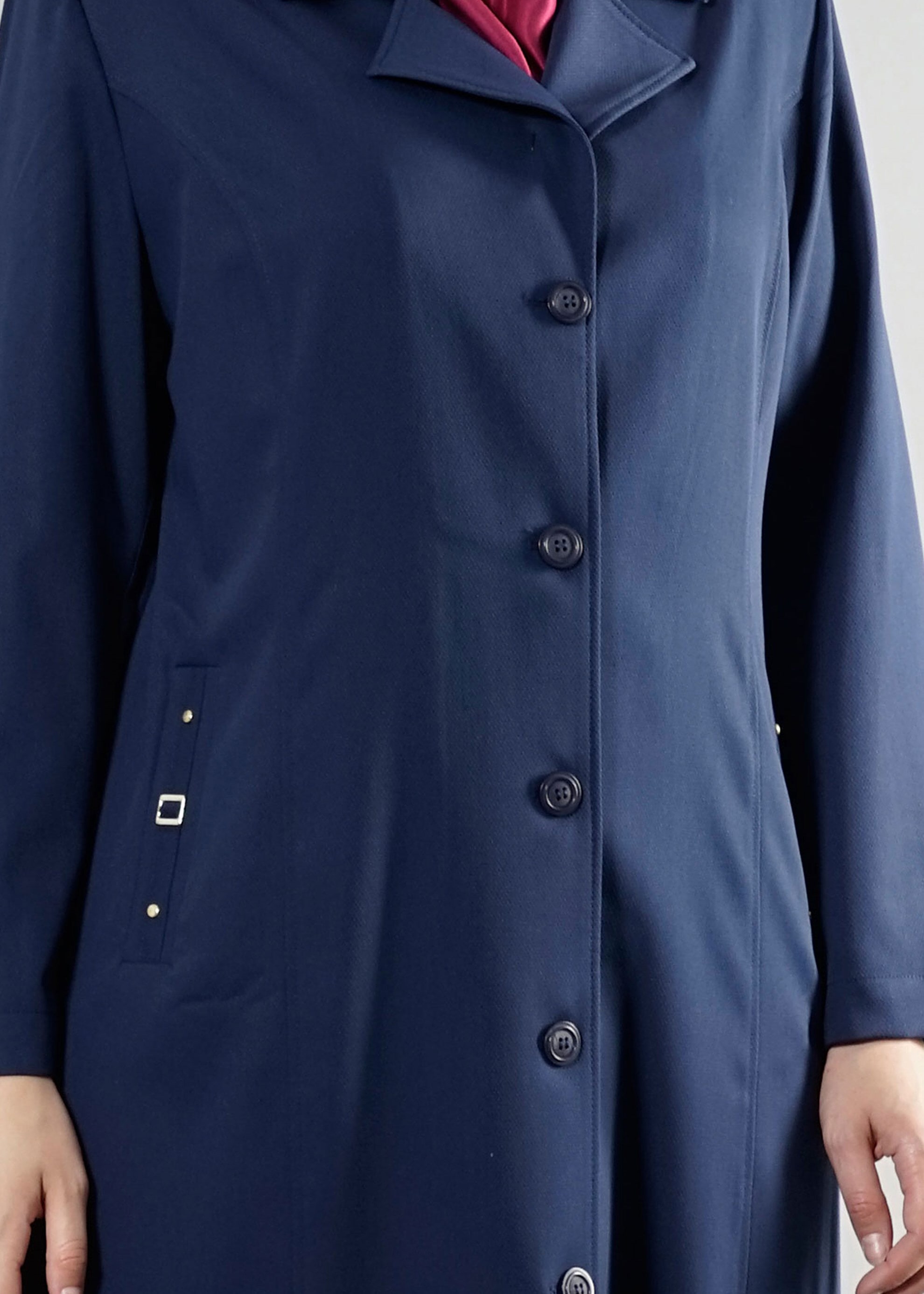 Tesettür giyim LACİVERT 1817 İnessa Tesettür 43513 Pardesü 46/54 TEK48