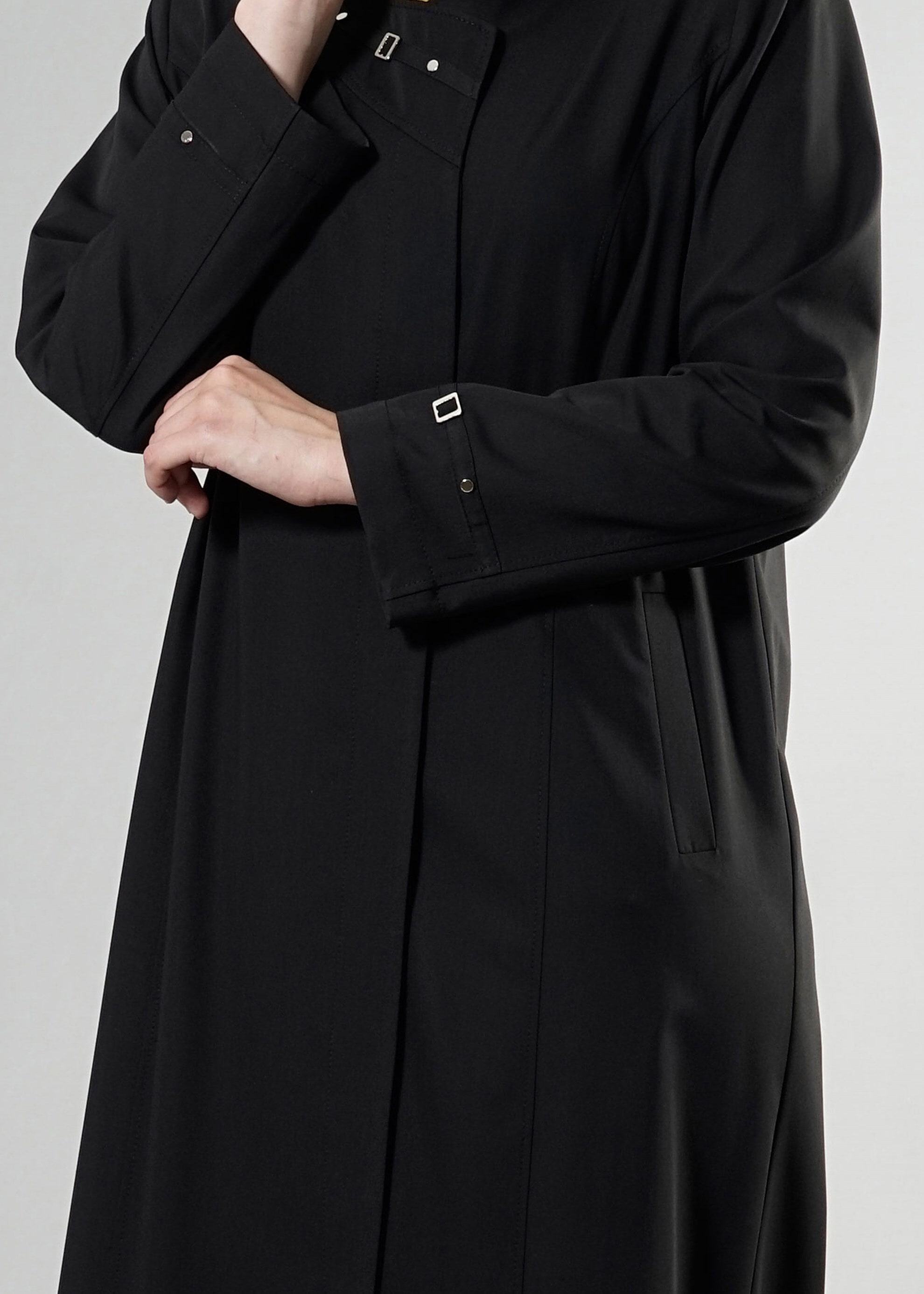 Tesettür giyim SİYAH 1824 Lila Tesettür 43597 Pardesü 46/52 TEK44