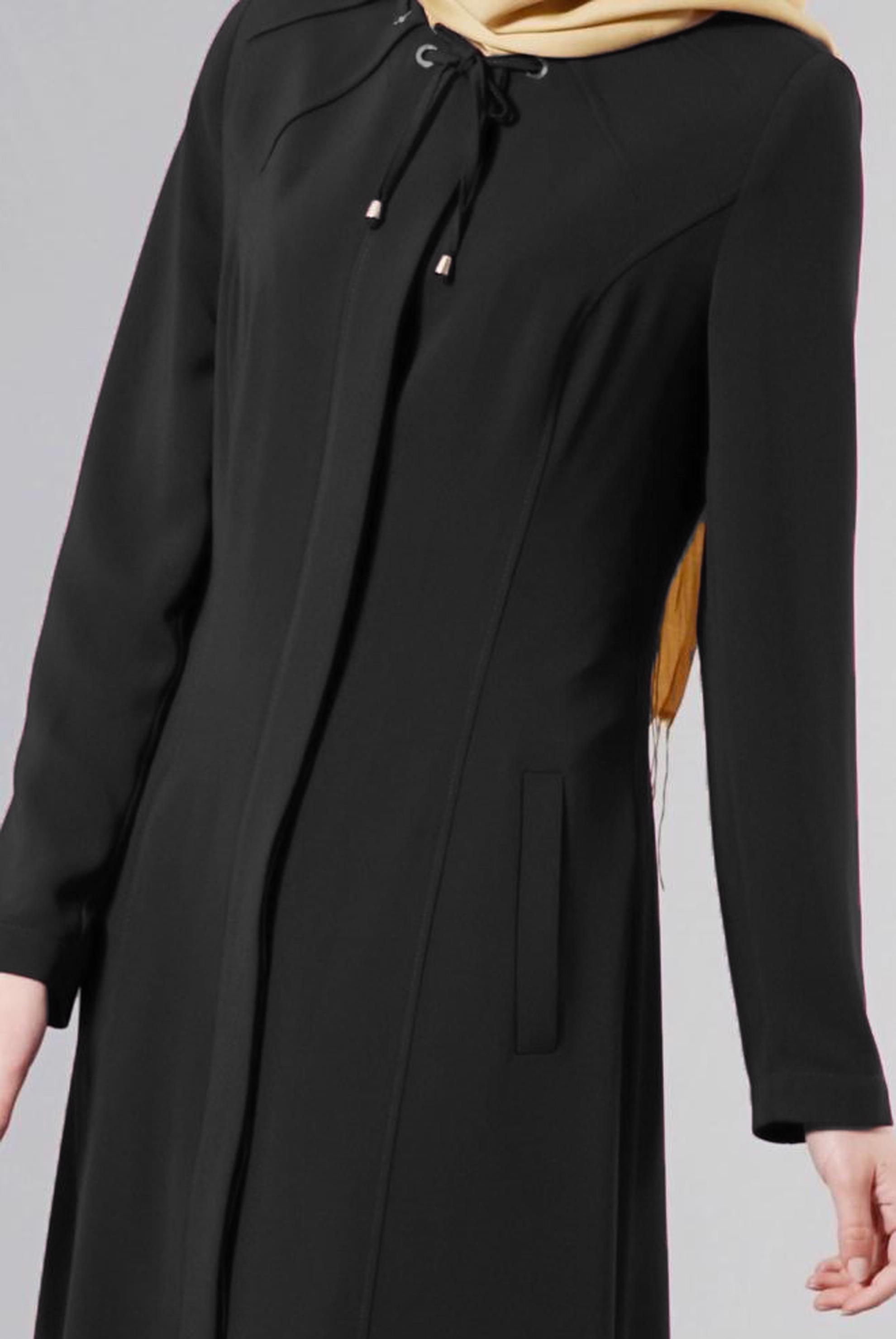 Vêtements hijab NOIR FINITION DÉTAIL ŒILLET 1831