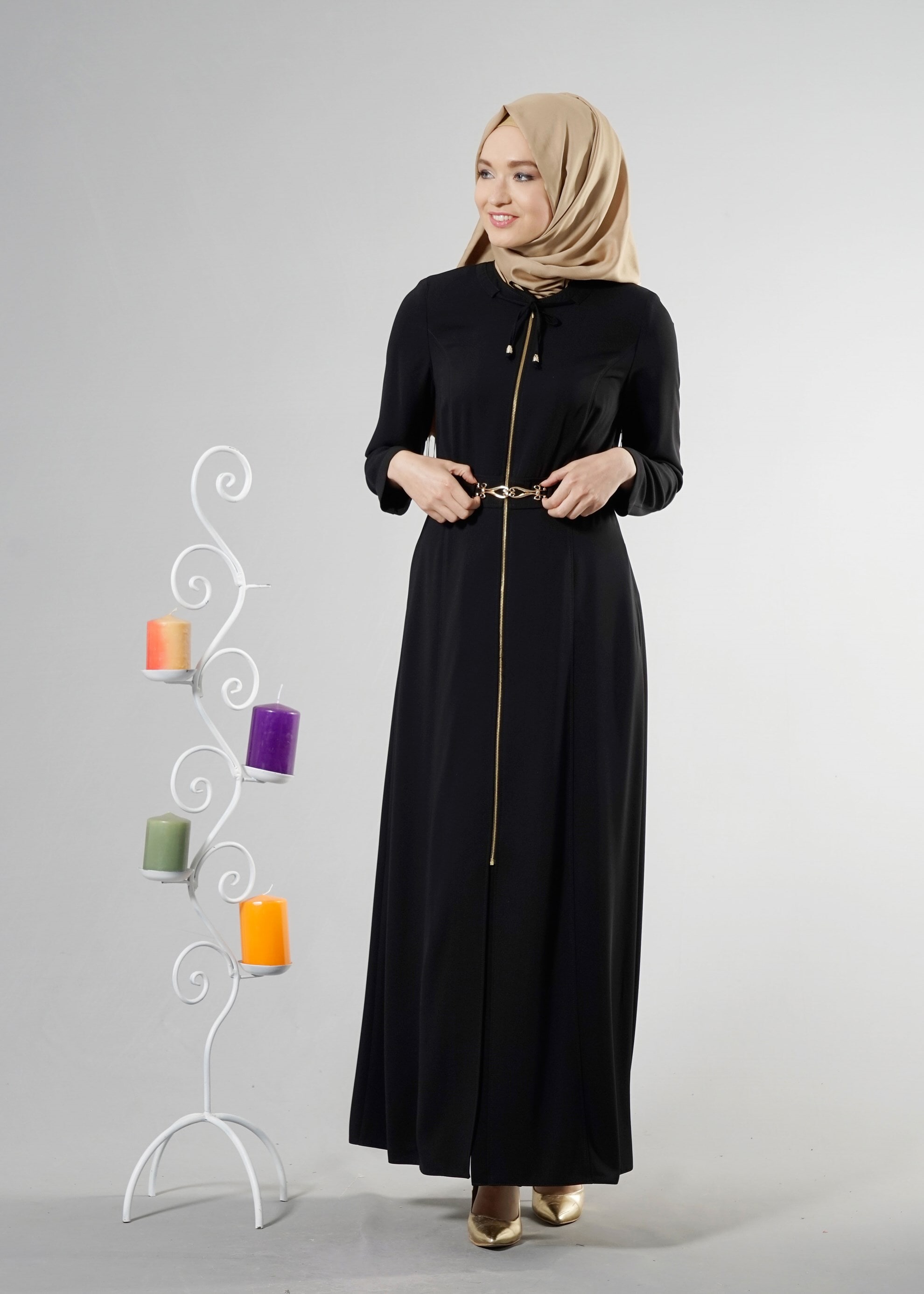 Tesettür giyim SİYAH 1832 FARAH 6288 PARDESÜ 38/48 TEK40