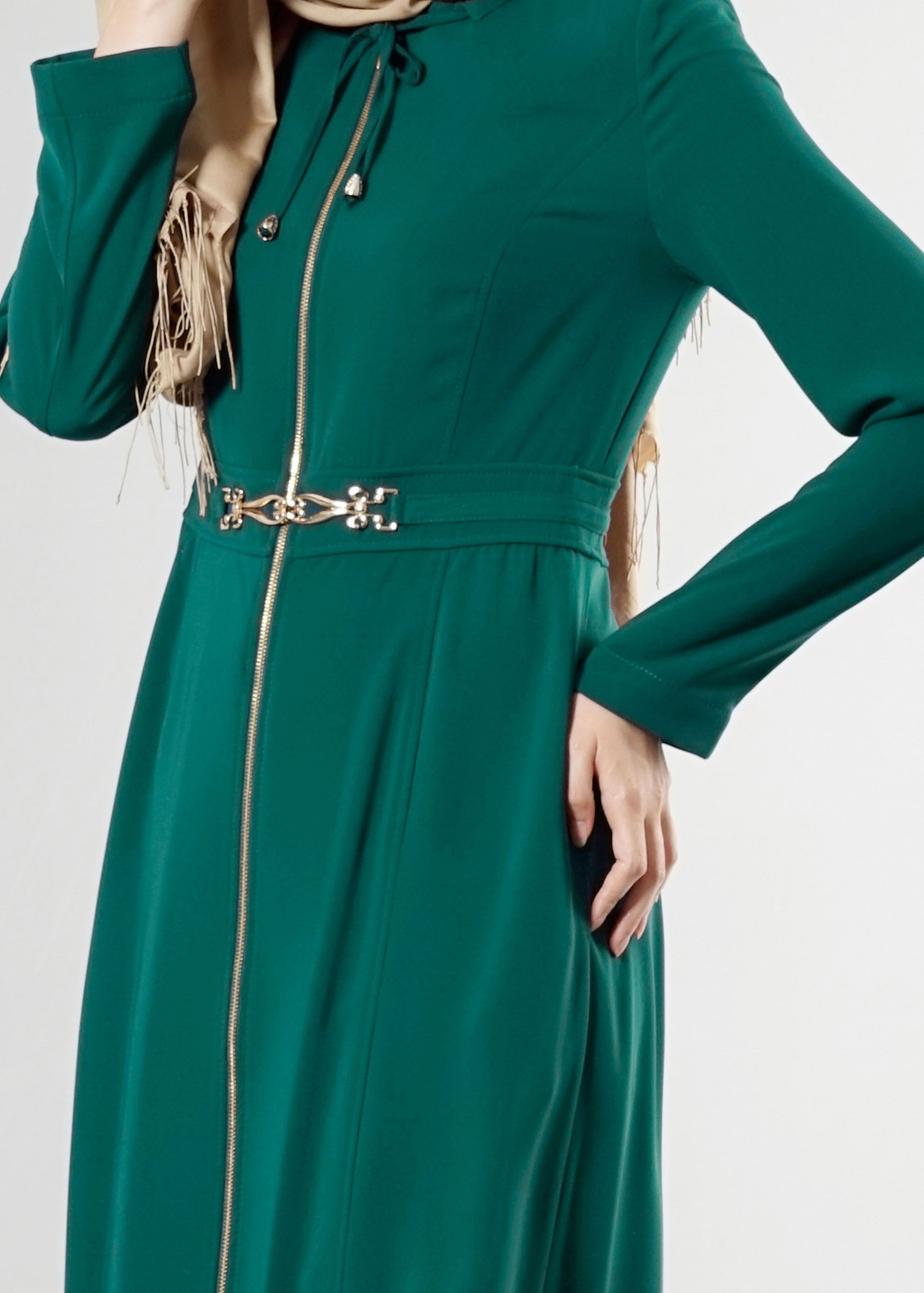 Tesettür giyim YEŞİL 1832 FARAH 6288 PARDESÜ 38/48 TEK40