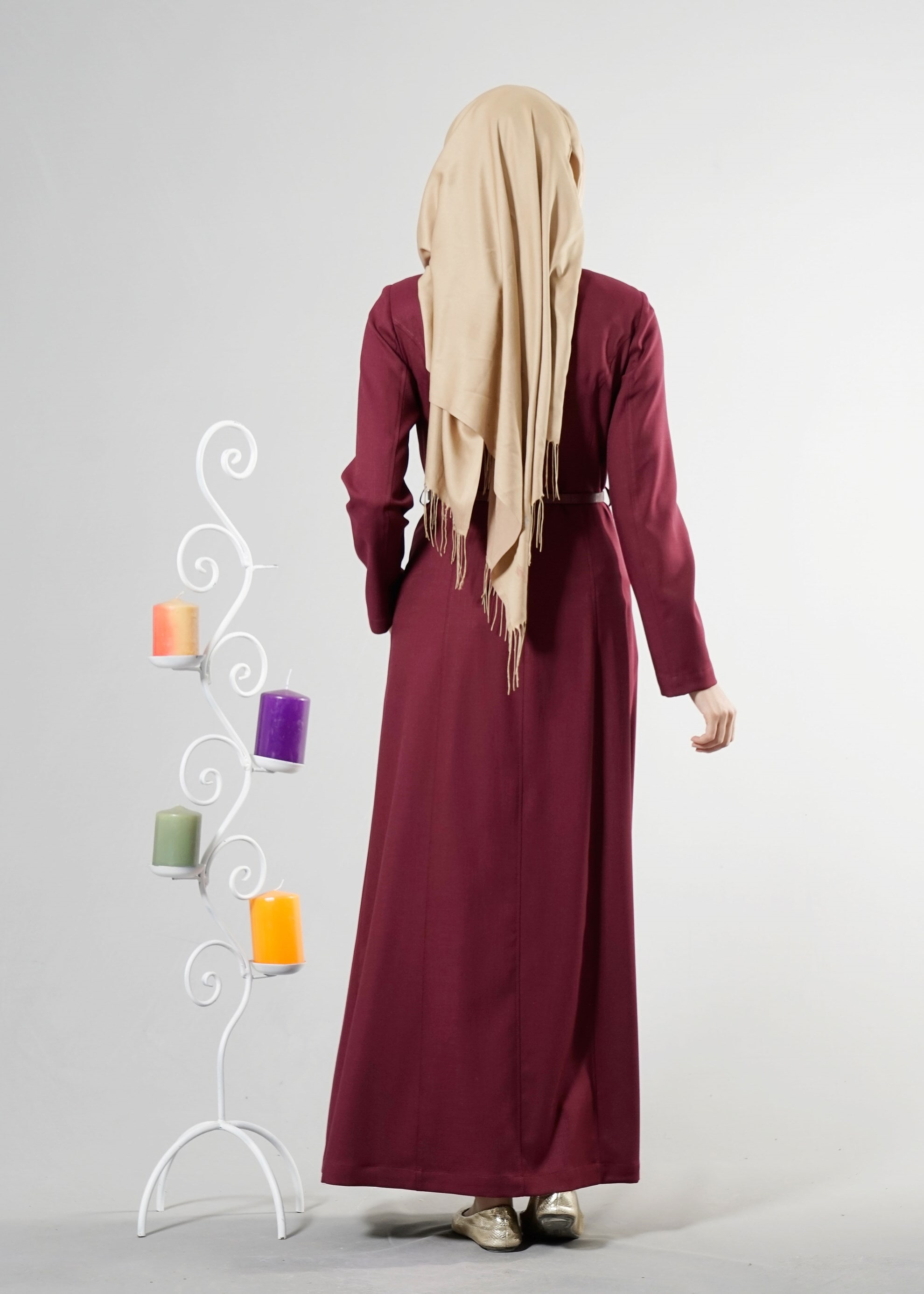 Tesettür giyim MÜRDÜM HAKİM YAKA PARDESÜ 1834