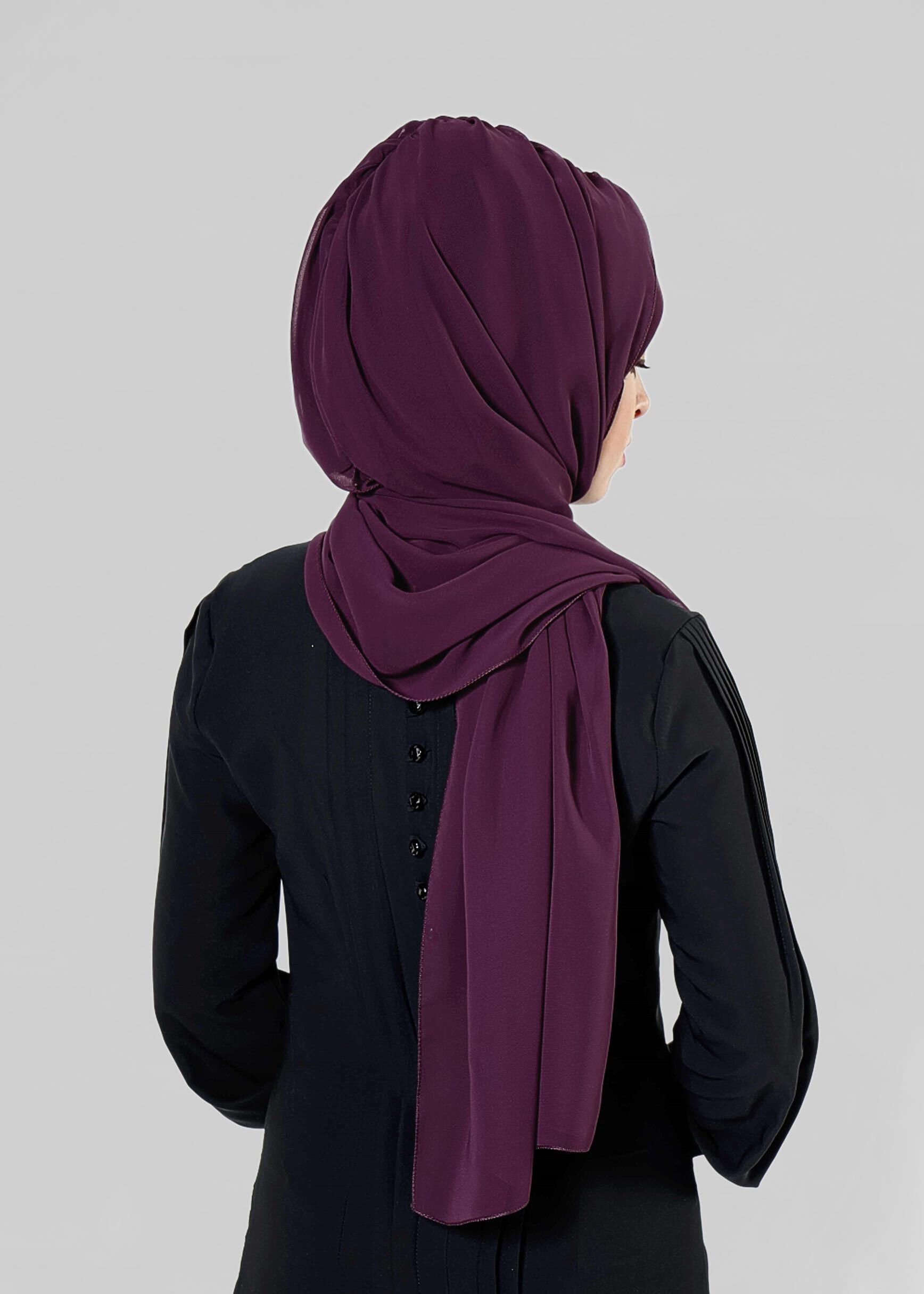 Tesettür giyim MÜRDÜM 9632-1 ALVİNA PLİSELİ BONELİ ŞAL