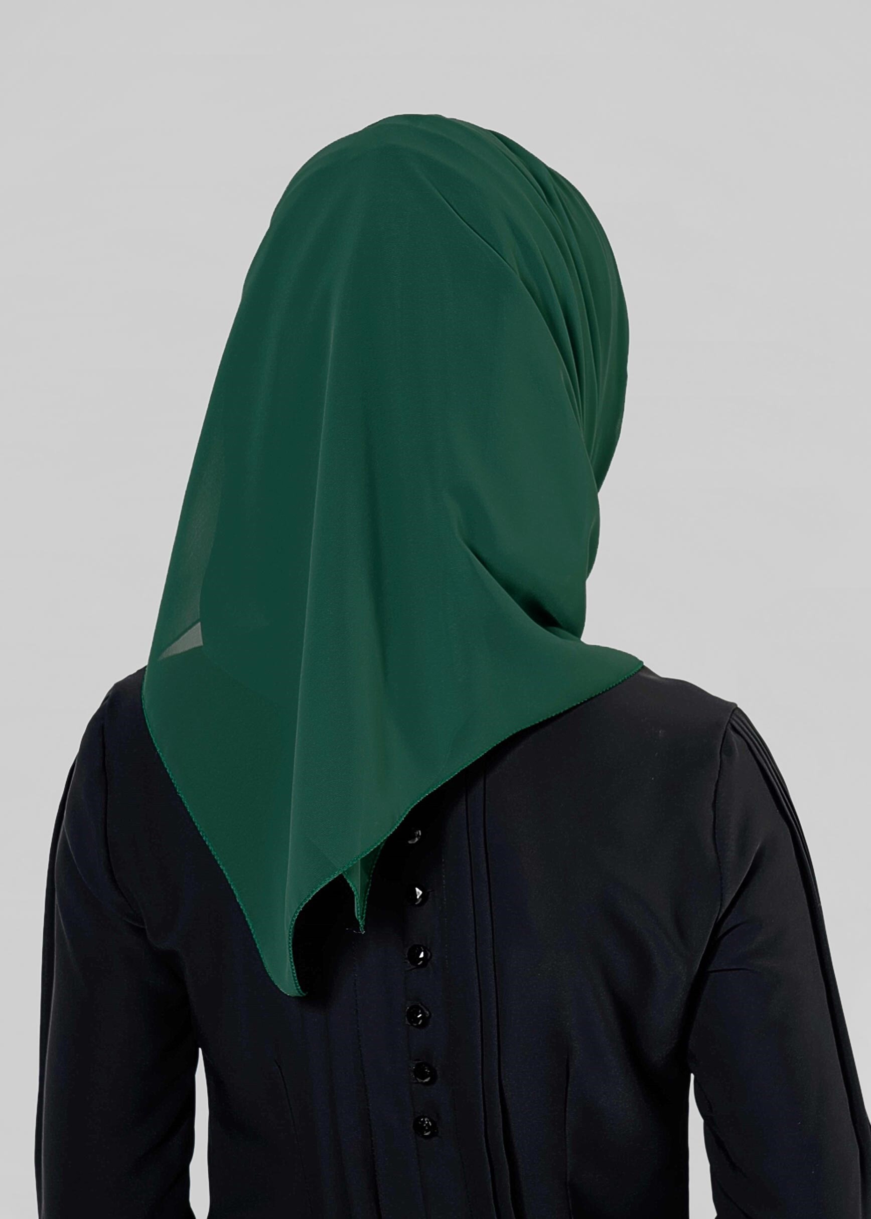 Tesettür giyim YEŞİL 9632-1 ALVİNA PLİSELİ BONELİ ŞAL