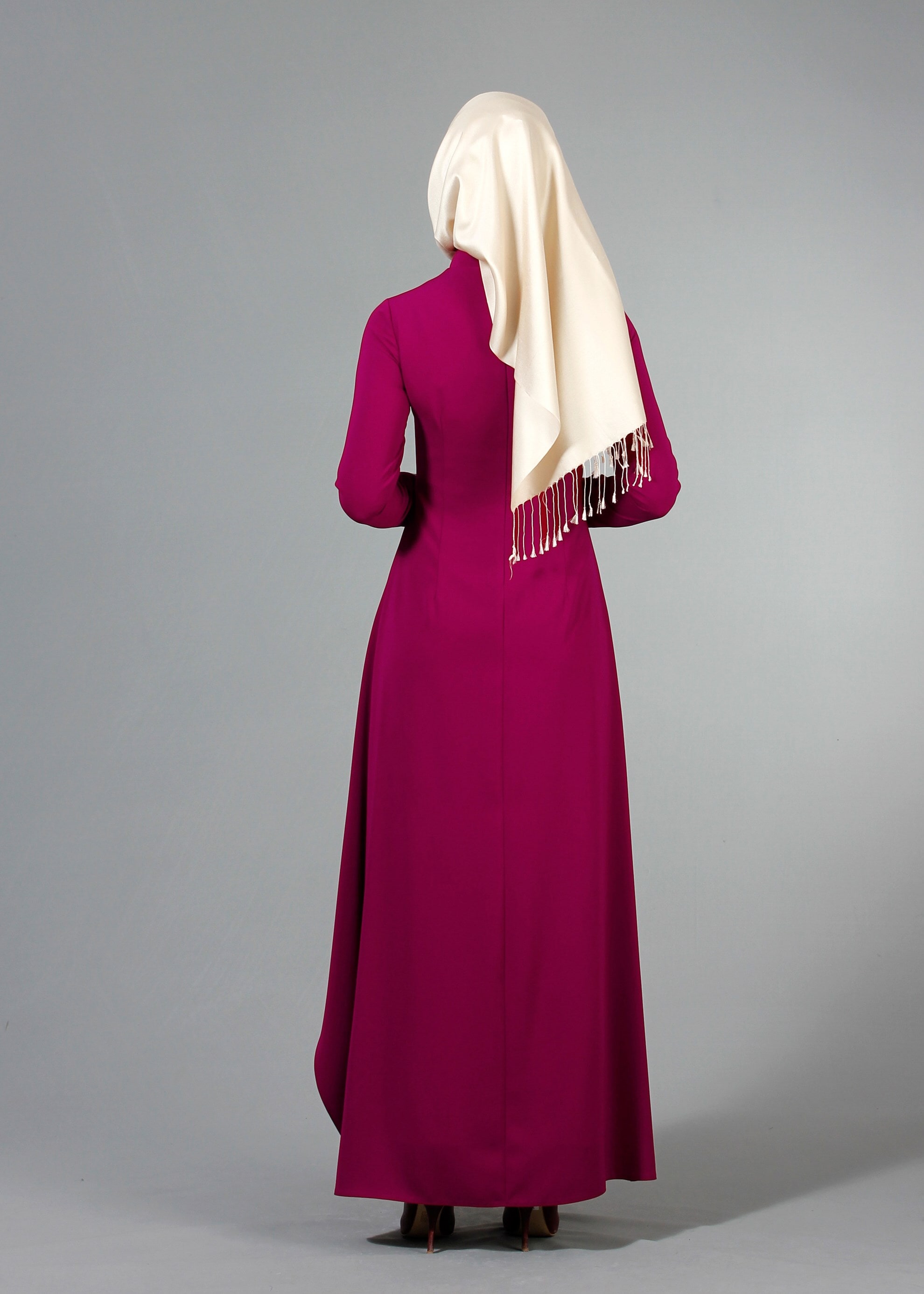 Tesettür giyim BORDO 3162E Farah 2&prime;li Tesettür Etekli Takım 38/44 TEK40