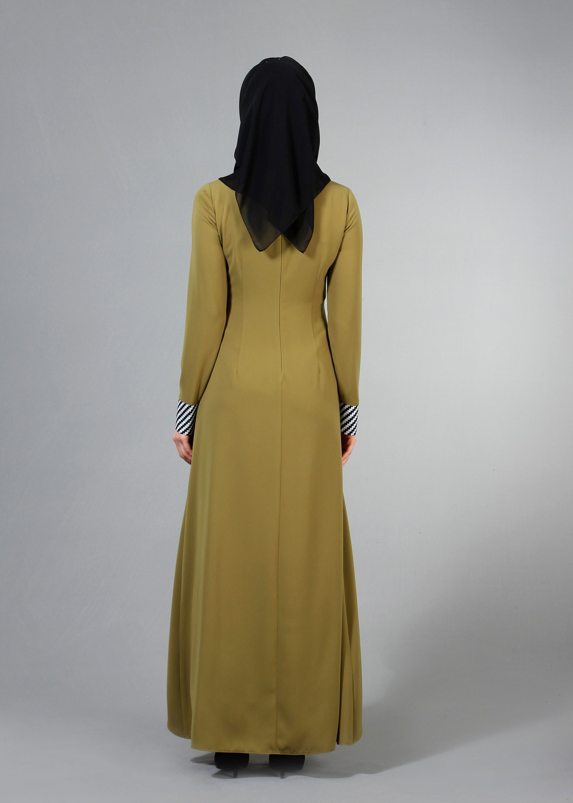 Tesettür giyim YEŞİL 3162E Farah 2&prime;li Tesettür Etekli Takım 38/44 TEK40