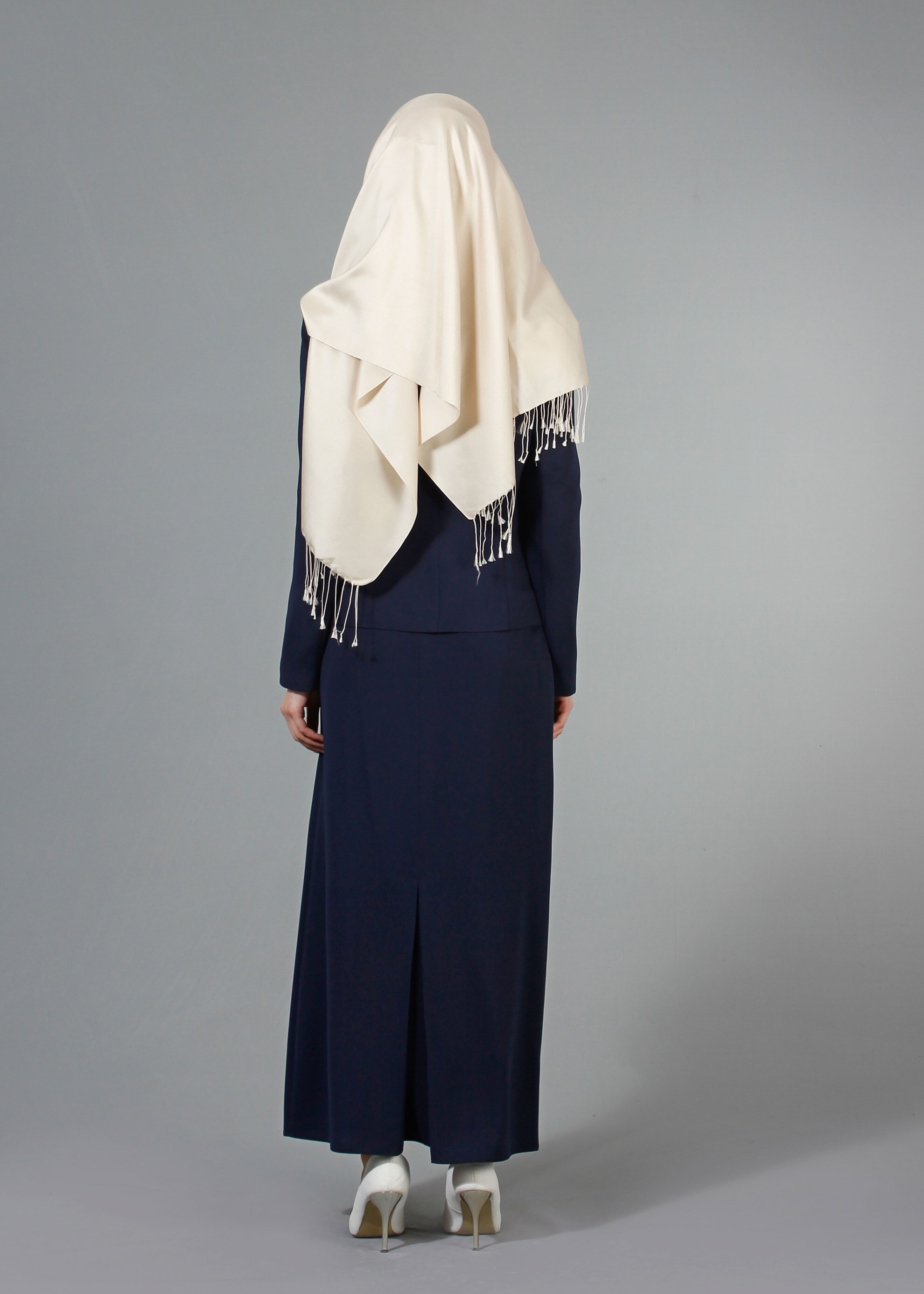 Tesettür giyim LACİVERT 3229E Farah 6288 3&prime;lü Tesettür Etekli Takım 40/48