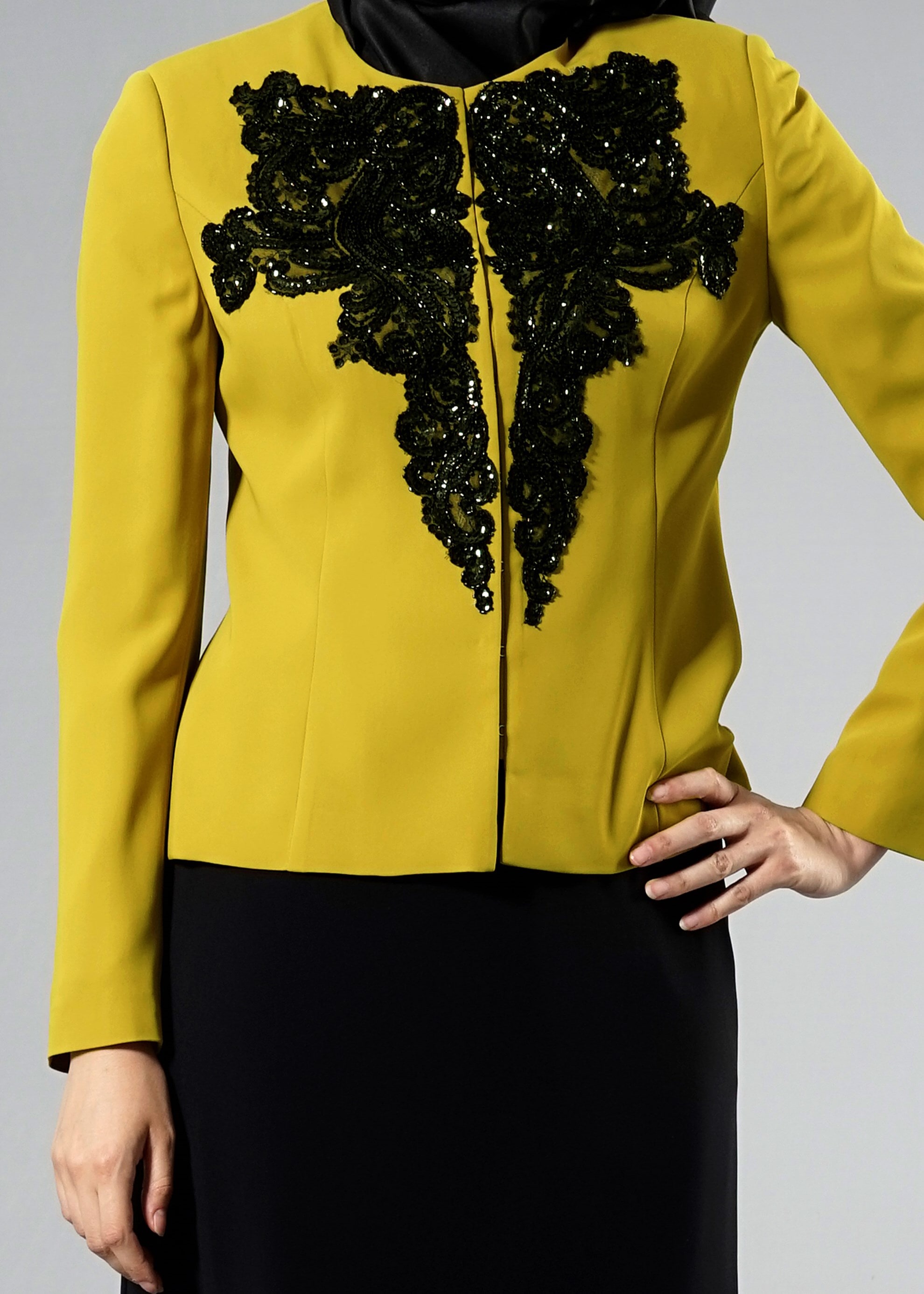 Tesettür giyim YEŞİL 3231E Farah Tesettür 6288 2&prime;li Etekli Takım 40/46 TEK38