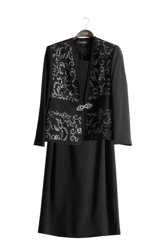 Hijab clothing BLACK 3234E Farah Tesettür 6288 3&prime;Lü Etekli Takım 42/48 TEK40 - ALVİNA