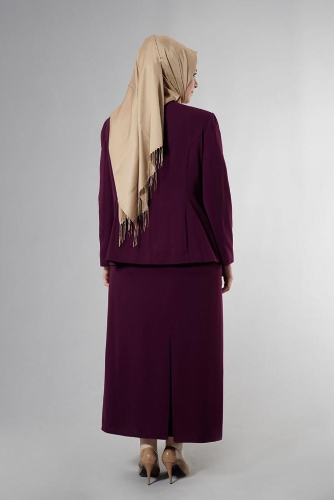 Hijab clothing DAMSON 3238E Farah Tesettür 6288 3&prime;Lü Etekli Takım 44/50 TEK46 - ALVİNA
