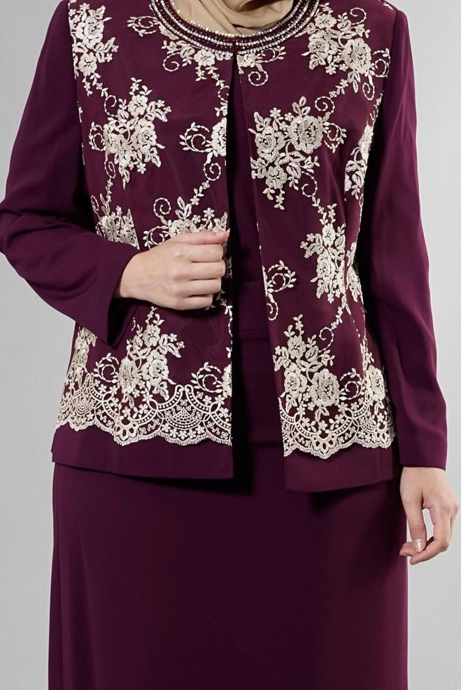 Hijab clothing DAMSON 3238E Farah Tesettür 6288 3&prime;Lü Etekli Takım 44/50 TEK46 - ALVİNA