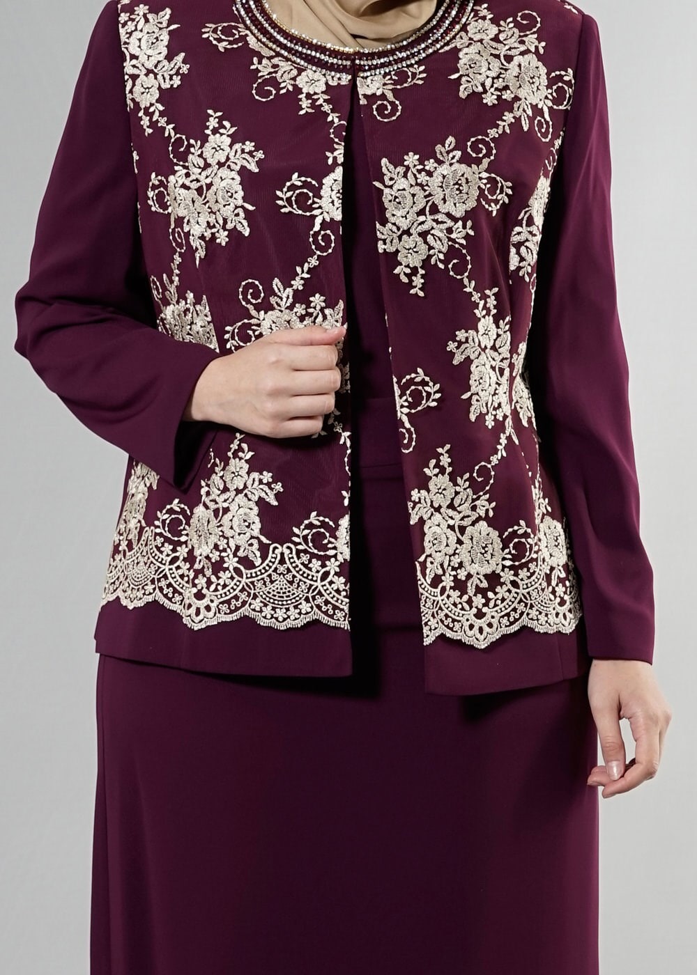 Hijab clothing DAMSON 3238E Farah Tesettür 6288 3&prime;Lü Etekli Takım 44/50 TEK46