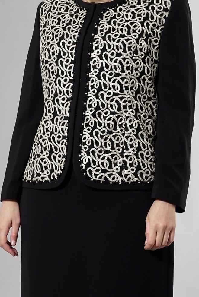 Hijab clothing BLACK 3240E Farah 6288 Tesettür 3&prime;Lü Etekli Takım 46/52 TEK44 - ALVİNA