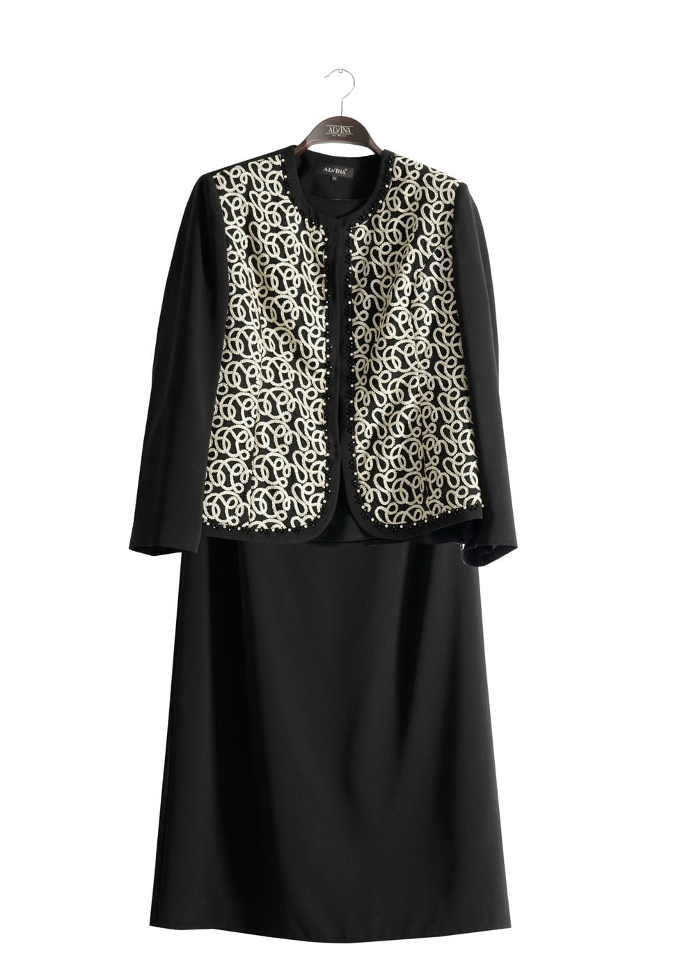 Hijab clothing BLACK 3240E Farah 6288 Tesettür 3&prime;Lü Etekli Takım 46/52 TEK44