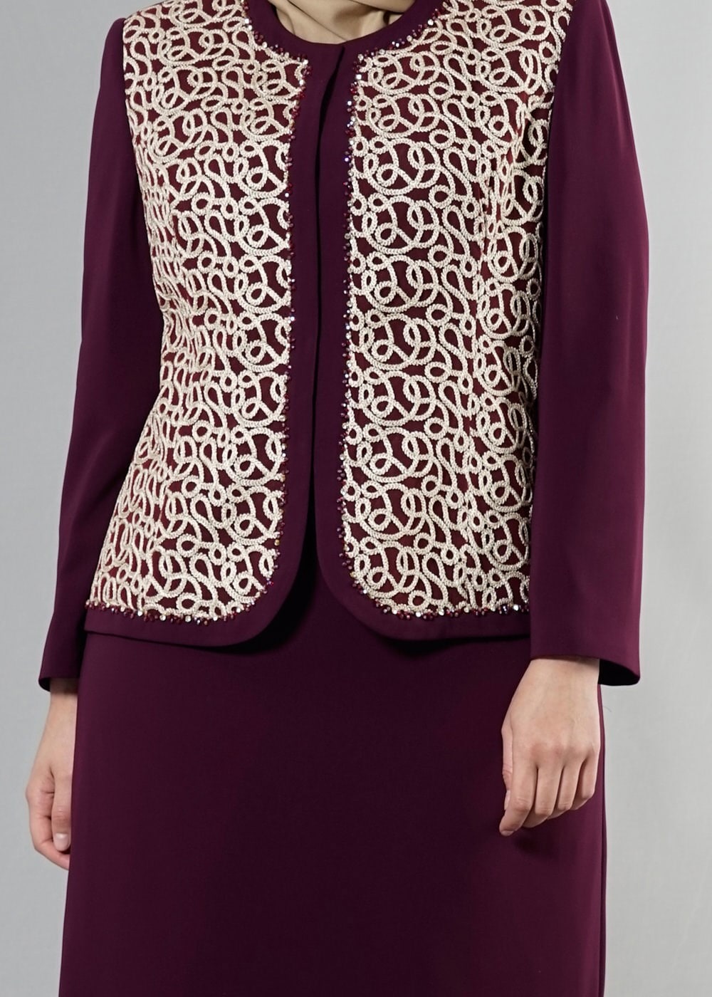 Hijab clothing DAMSON 3240E Farah 6288 Tesettür 3&prime;Lü Etekli Takım 46/52 TEK44