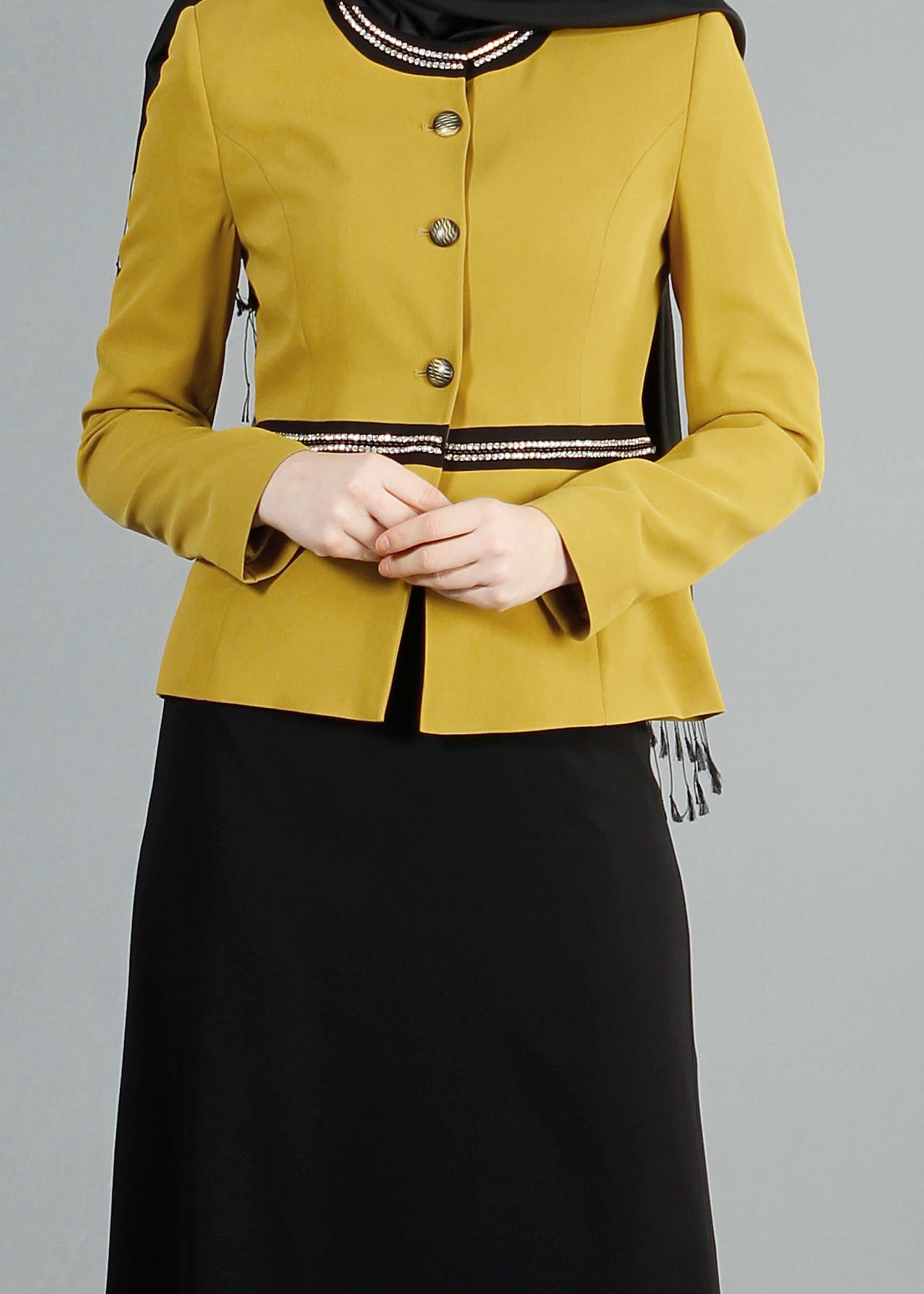 Tesettür giyim YEŞİL 3241E Aslı 2′li Tesettür Etekli Takım 38/46 TEK42