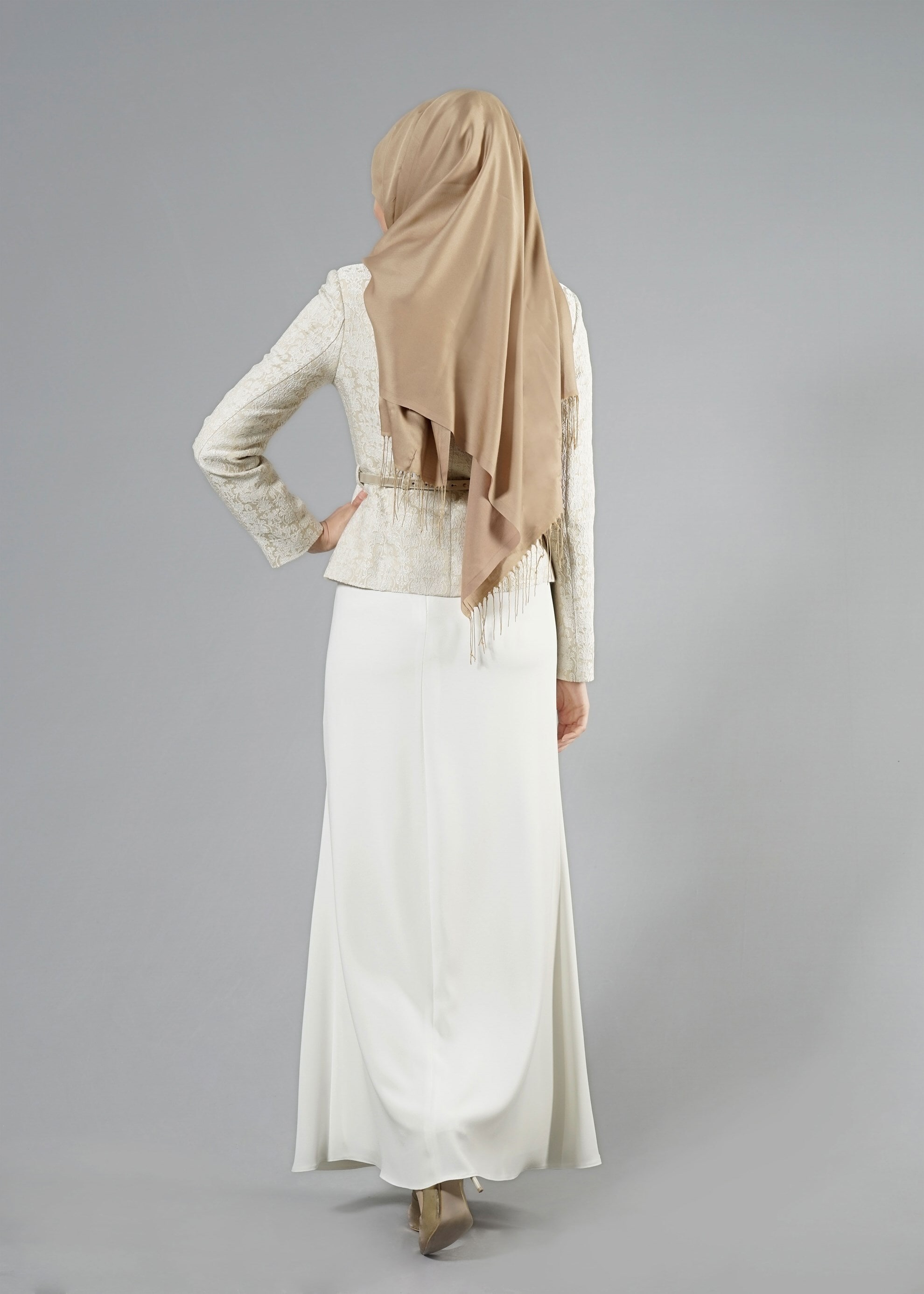 Tesettür giyim BEJ 3261 Jakar Tesettür 5496 2&prime;li Etekli Takım 38/46