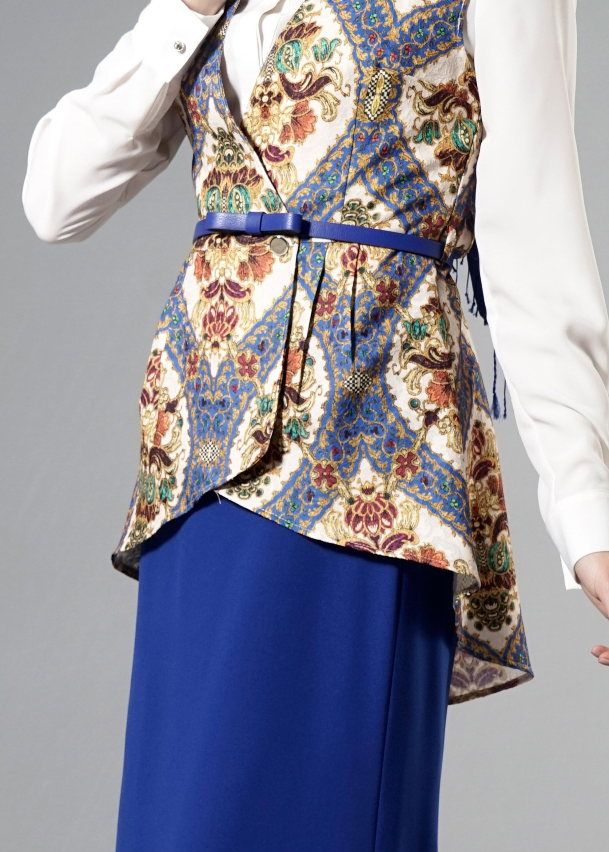 Tesettür giyim LACİVERT 4508 Almina Tesettür 30011 3&prime;Lü Etekli Takım 38/44