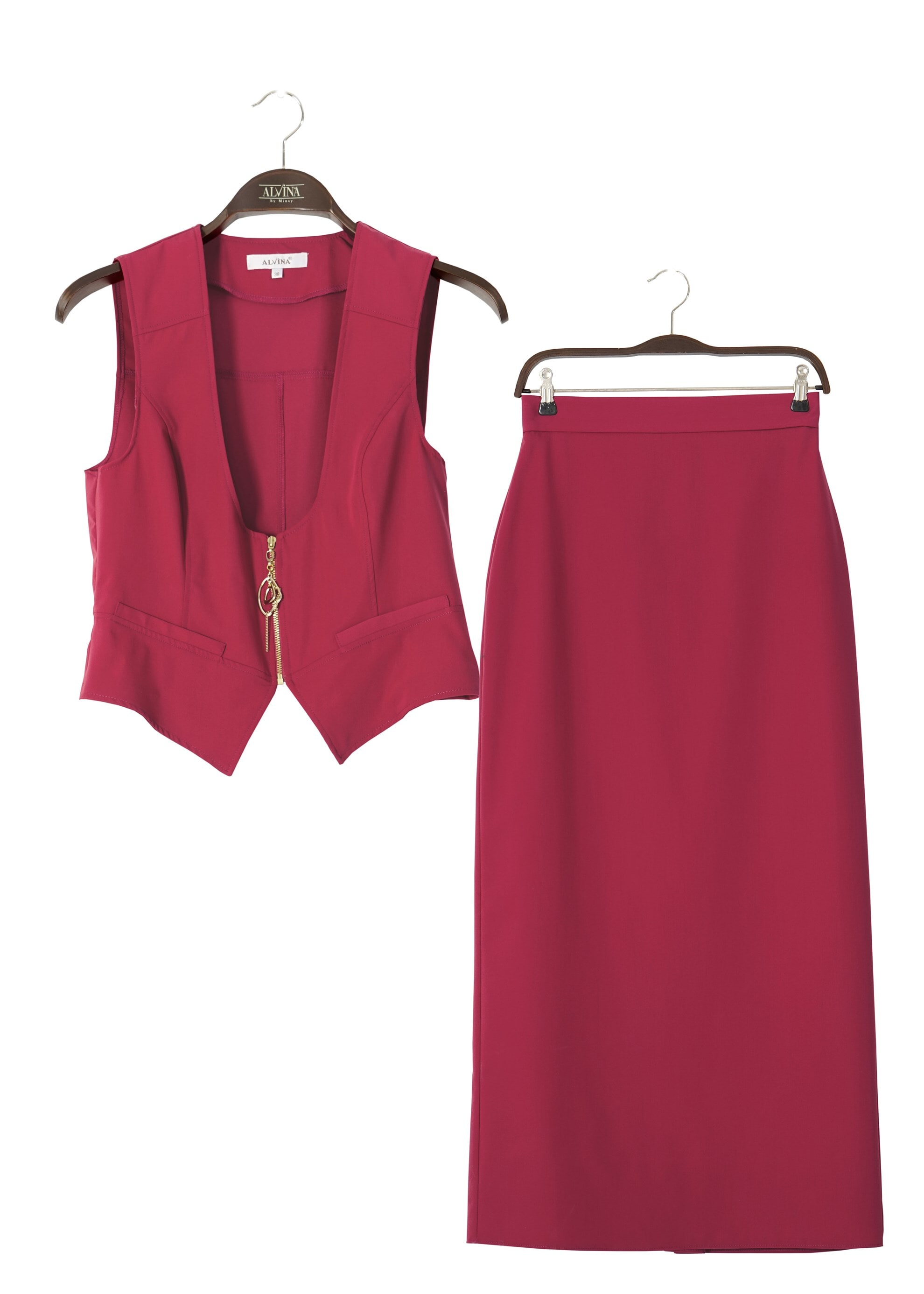 Tesettür giyim FUŞYA 4513 Lila Tesettür 43597 2&prime;Li Etekli Tk. 36/42(38-40) TEK36