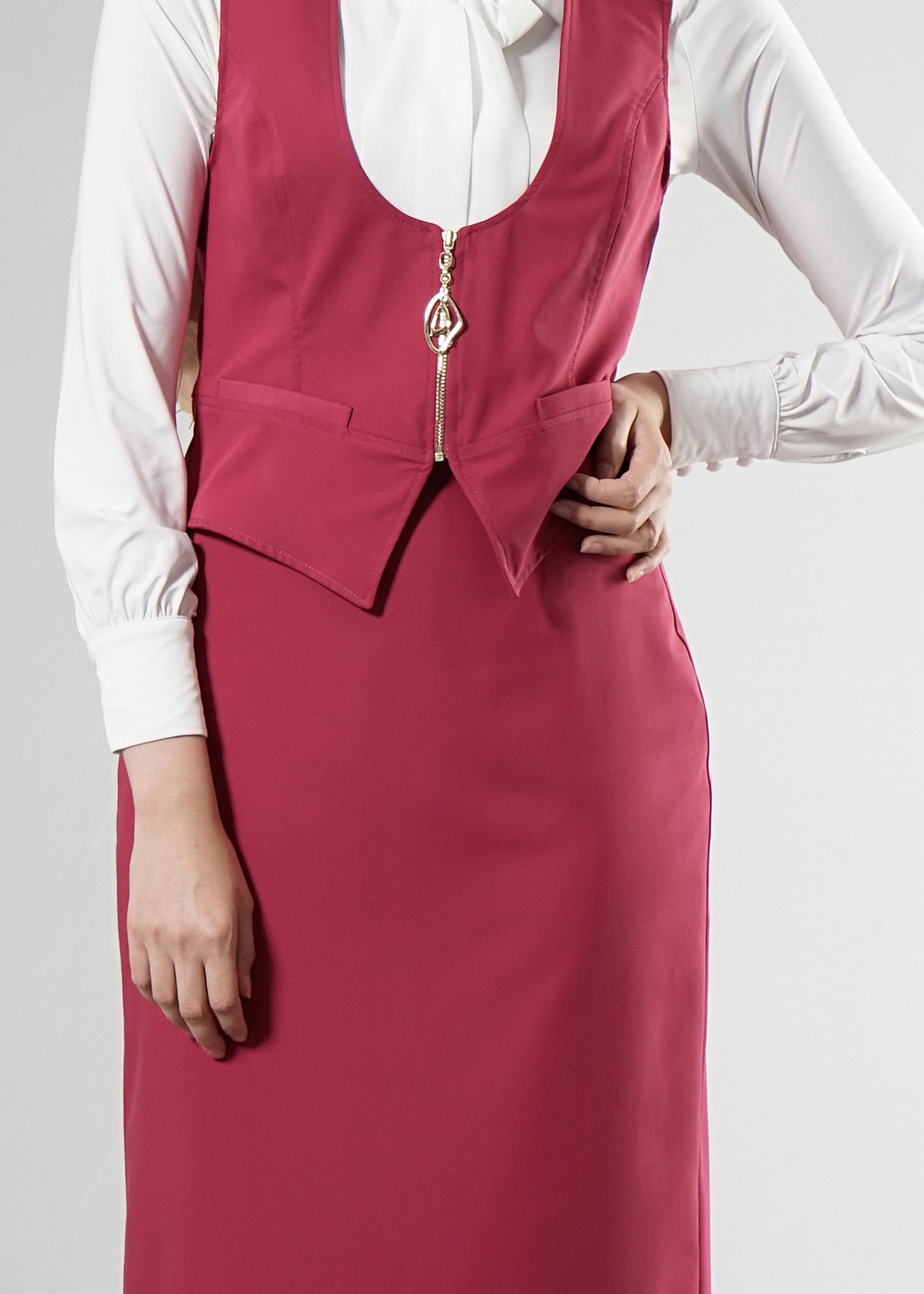 Tesettür giyim FUŞYA 4513 Lila Tesettür 43597 2&prime;Li Etekli Tk. 36/42(38-40) TEK36