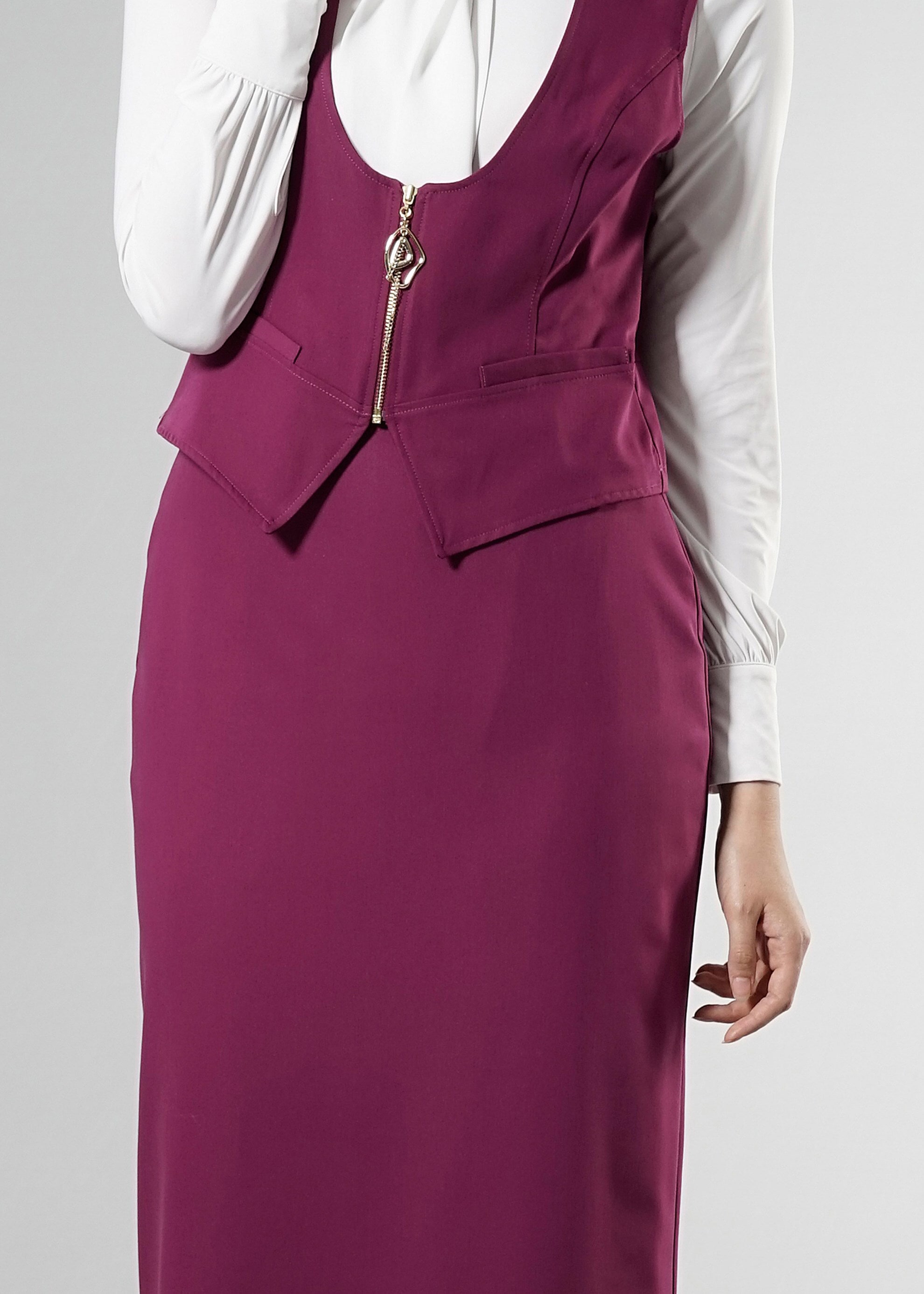 Tesettür giyim MOR 4513 Lila Tesettür 43597 2′Li Etekli Tk. 36/42(38-40) TEK36