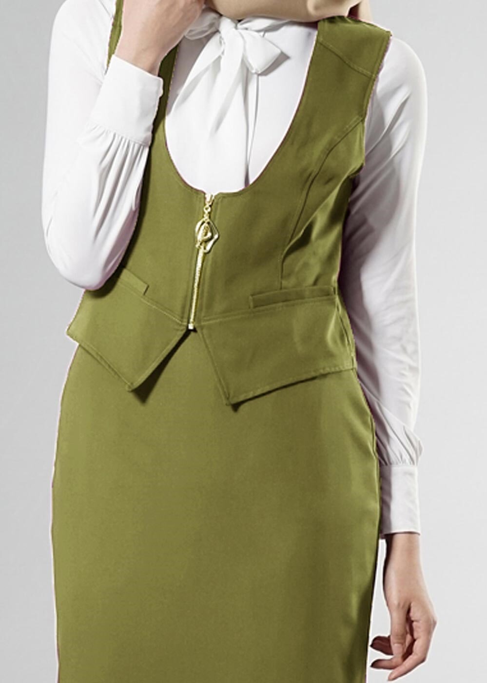 Tesettür giyim YEŞİL 4513 Lila Tesettür 43597 2′Li Etekli Tk. 36/42(38-40) TEK36