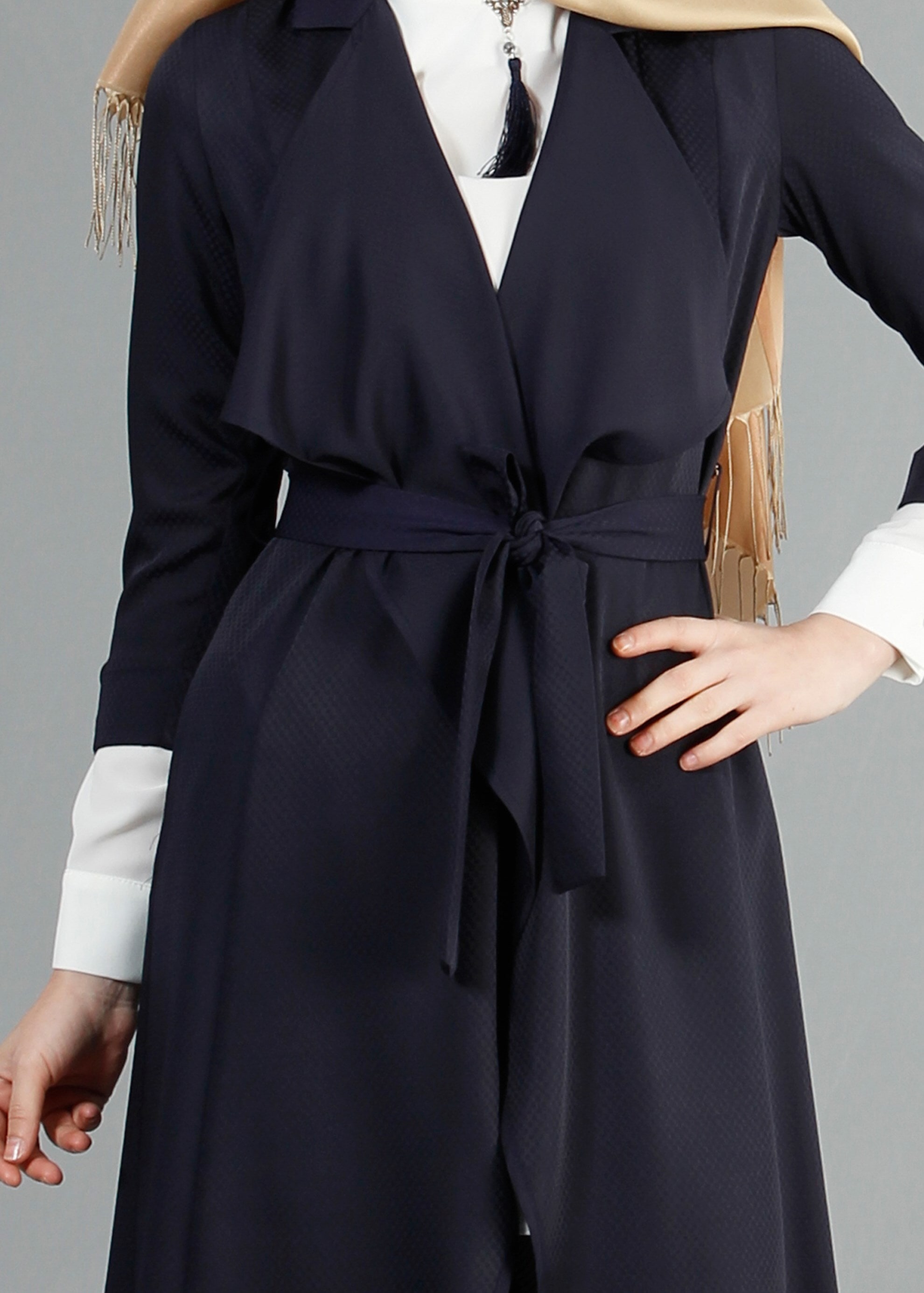 Tesettür giyim LACİVERT 3169P Benan Tesettür 55478 3&prime;Lü Pant. Takım 38/46 TEK40