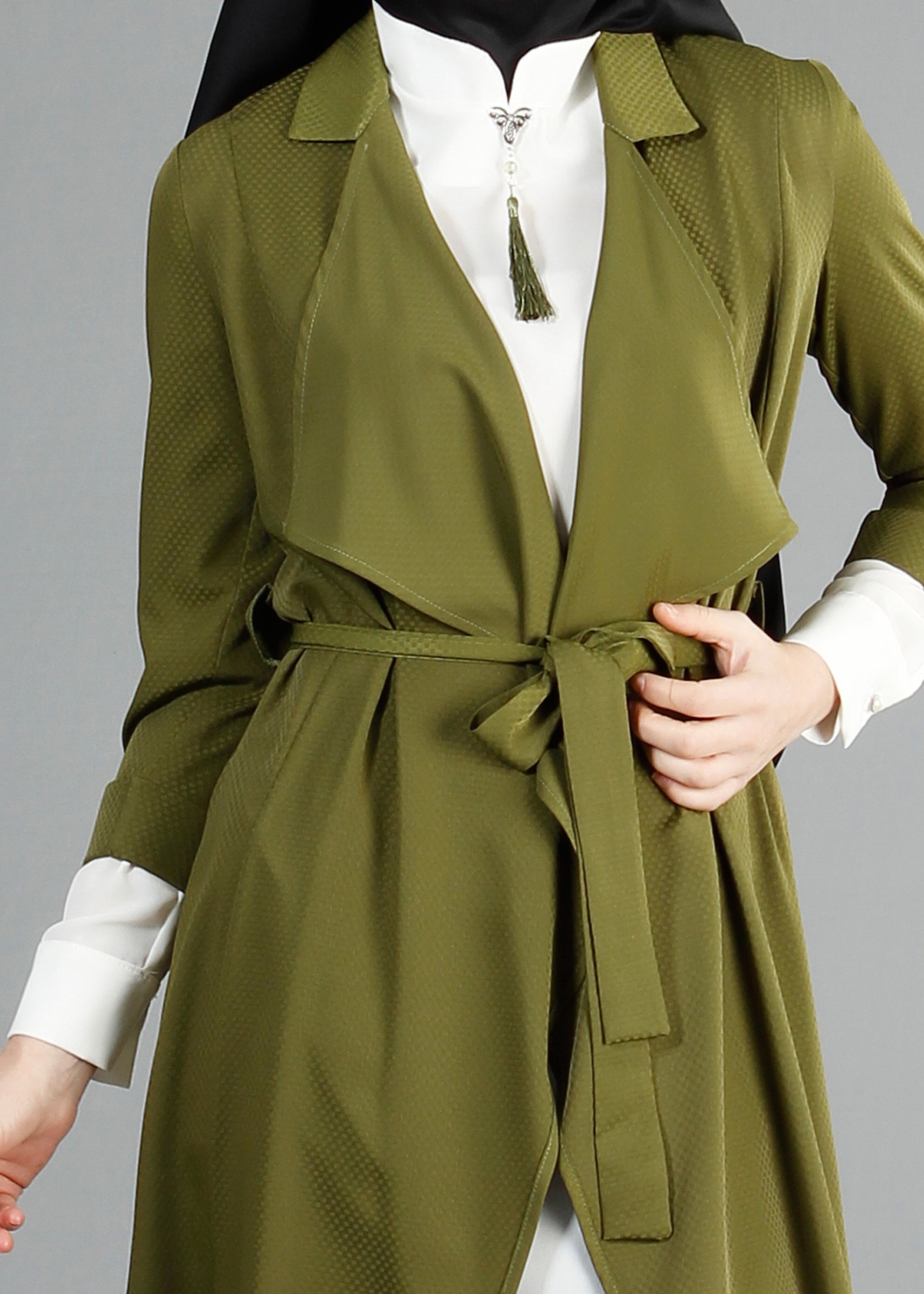 Tesettür giyim YEŞİL 3169P Benan Tesettür 55478 3&prime;Lü Pant. Takım 38/46 TEK40