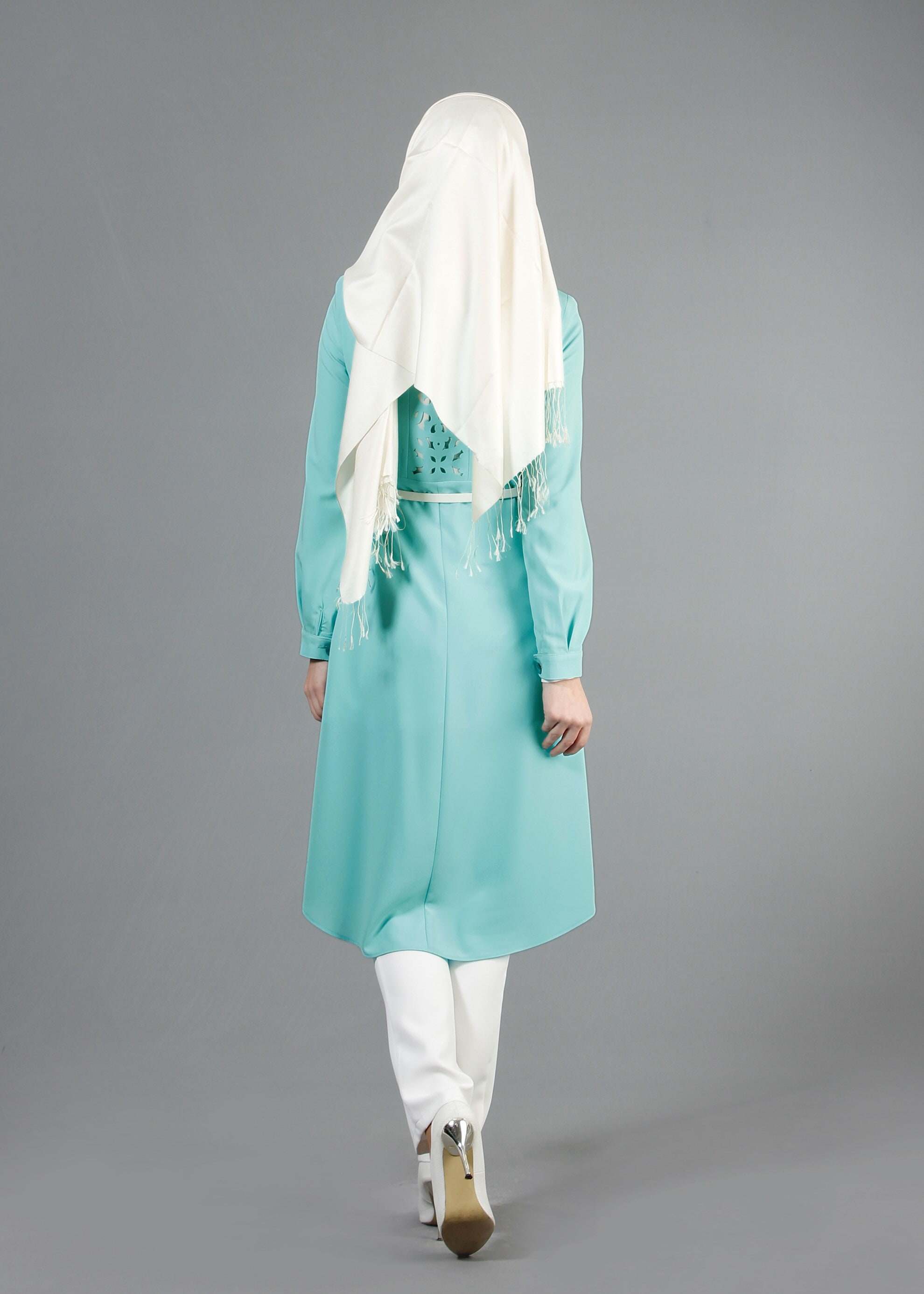 Tesettür giyim YEŞİL 3211P New Loren 3&prime;Lü Tesettür Pant.Takım 38/46 TEK40